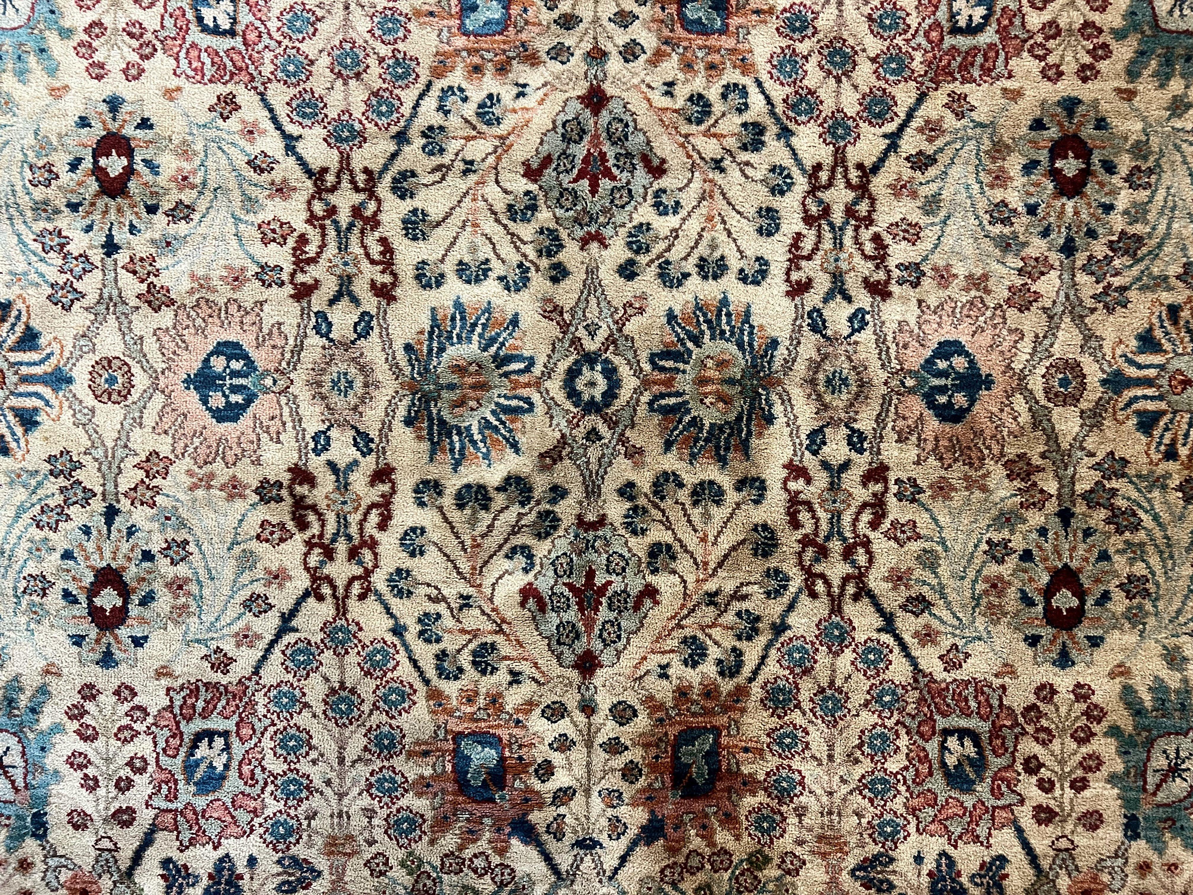8.8 x 12 Karastan Samovar Rug Teawash #900-901 Persian Vase Pattern, Wool Karastan Carpet, Traditional Area Rug, Allover Pattern Vintage Rug - Jewel Rugs