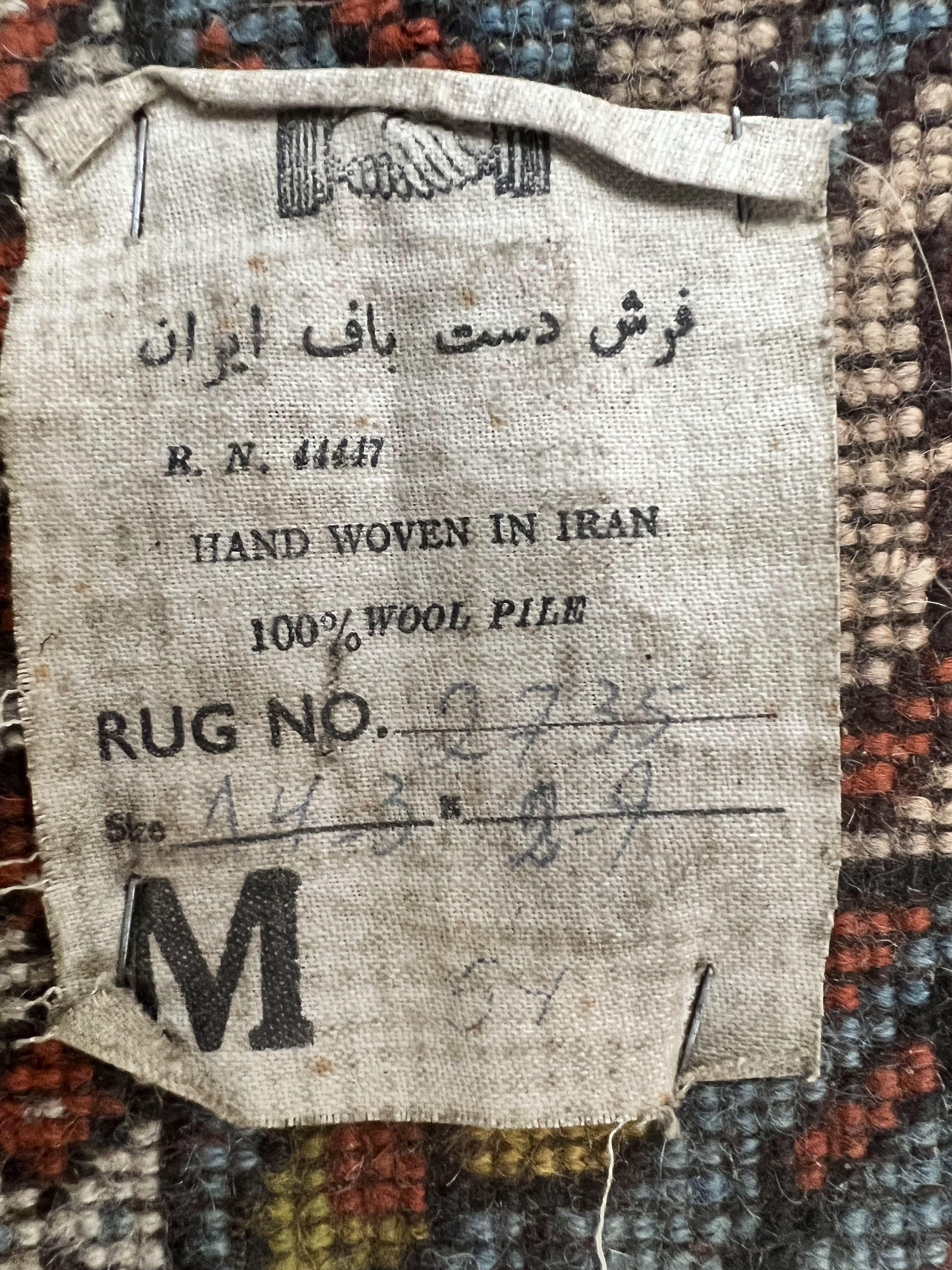 Persian Tribal Runner Rug 2.9 x 14, Colorful Rare Antique Persian Shiraz Yalameh Geometric Carpet for Hallway, 14ft Runner, Handmade, Wool, Red - Jewel Rugs