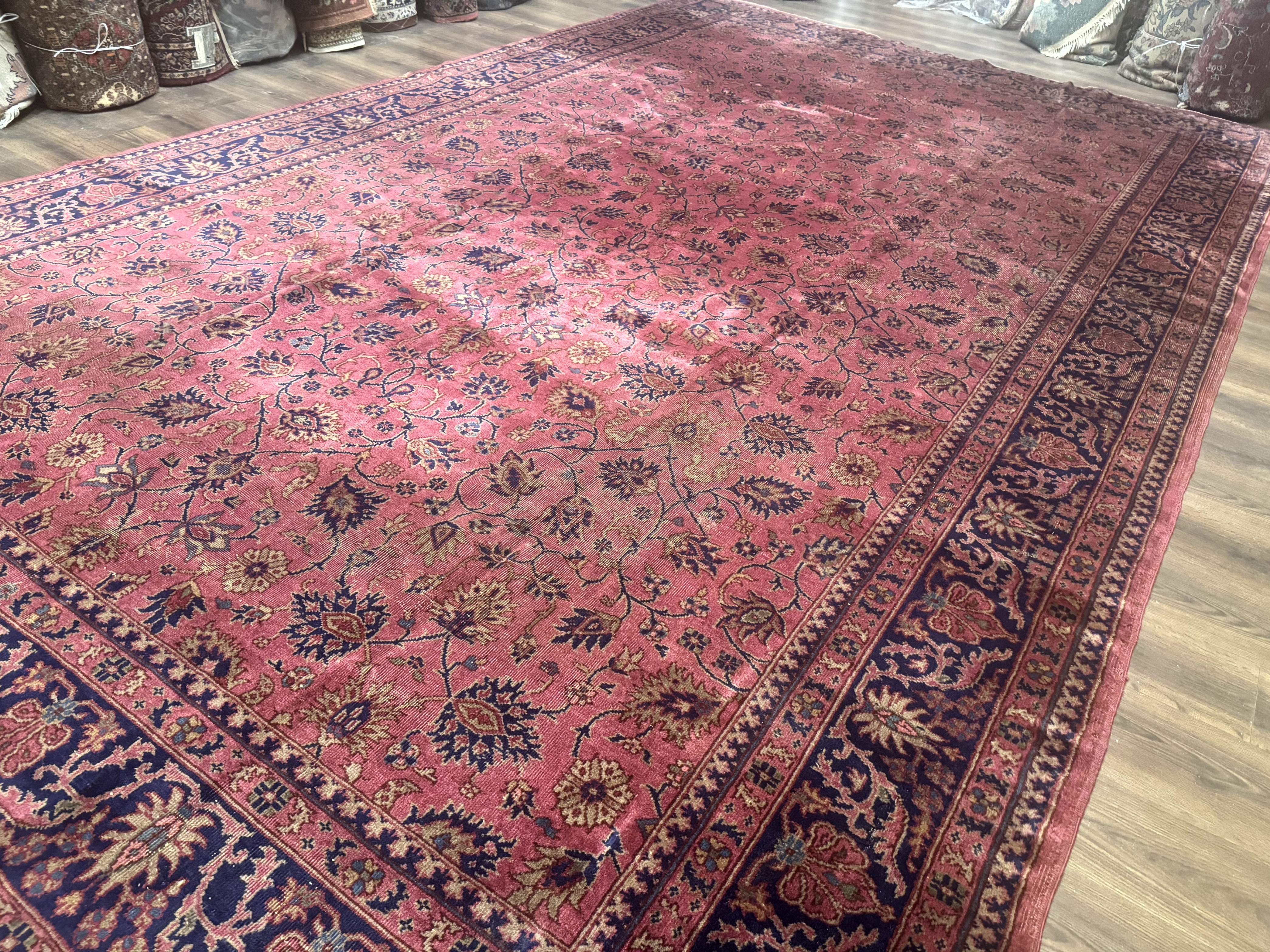 Turkish Sparta Rug 10x16 – Red Hand-Knotted Wool Antique Carpet - Jewel Rugs