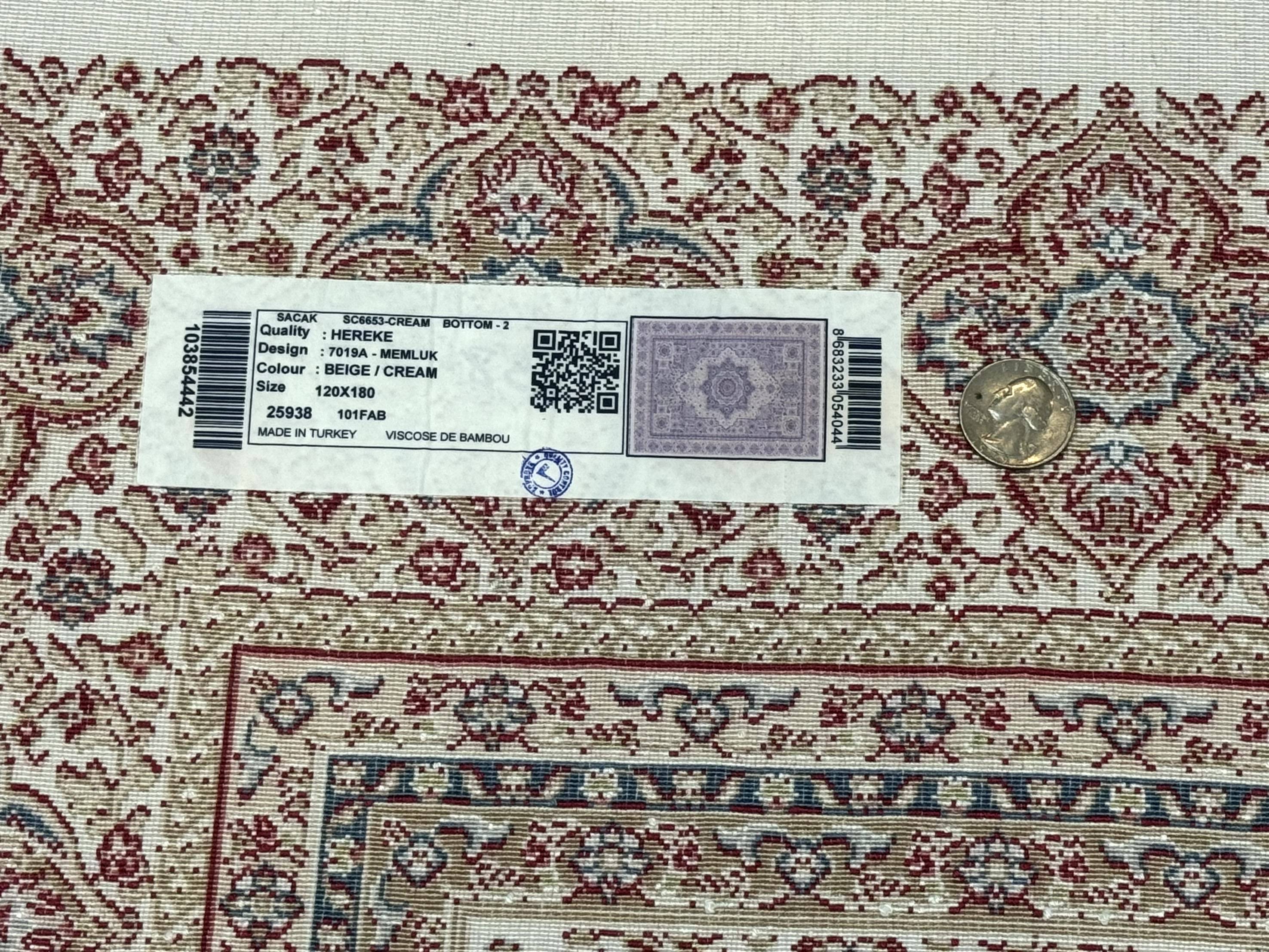 Turkish Memluk Silk Rug 4x6, Hereke Carpet, Bamboo Silk, New - Jewel Rugs