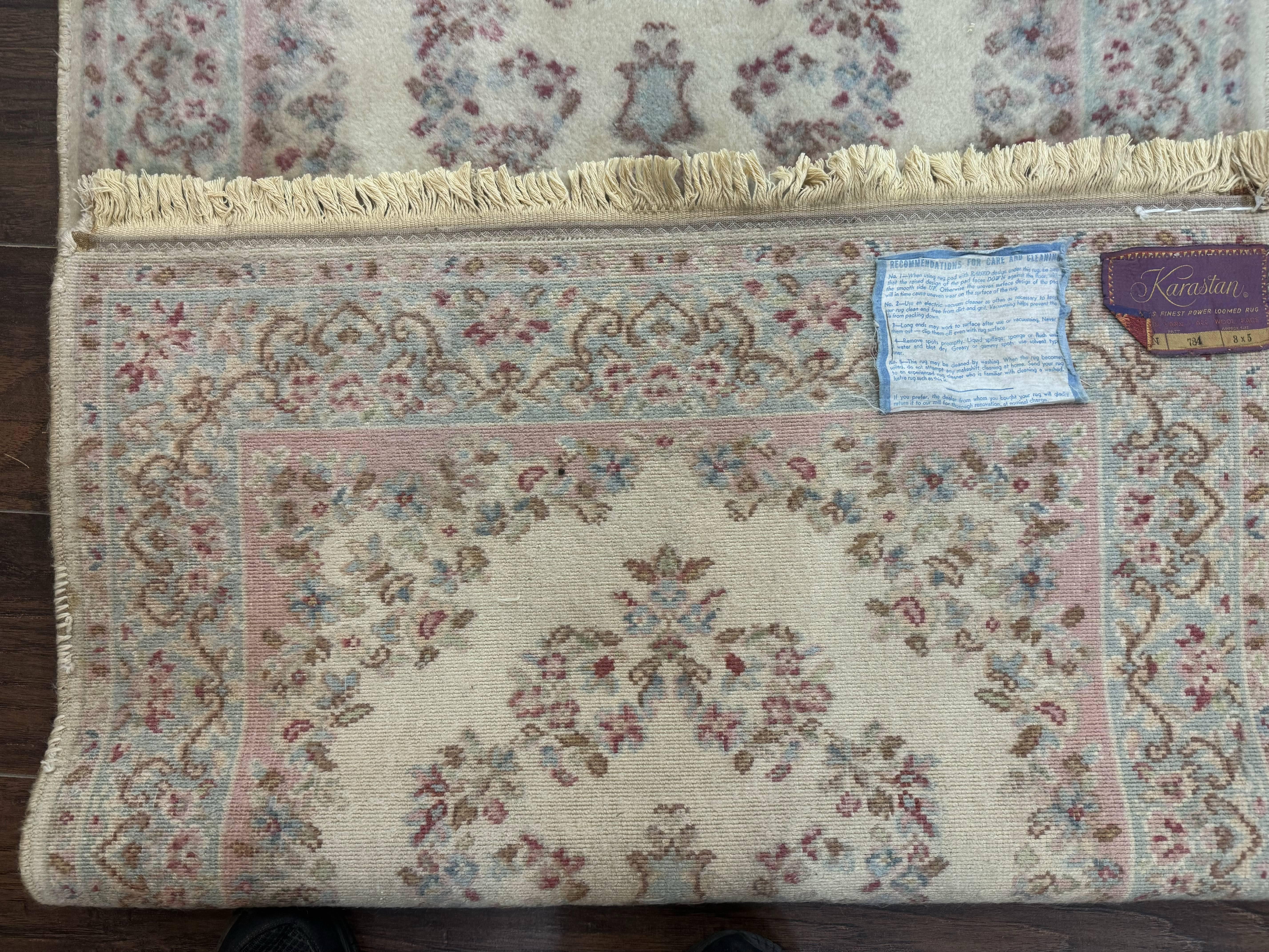 Karastan Rug 3x5, Pastel Ivory Kirman Rug #784, Wool Karastan Carpet, Original 700 Series, Vintage Karastan Area Rug, Discontinued - Jewel Rugs