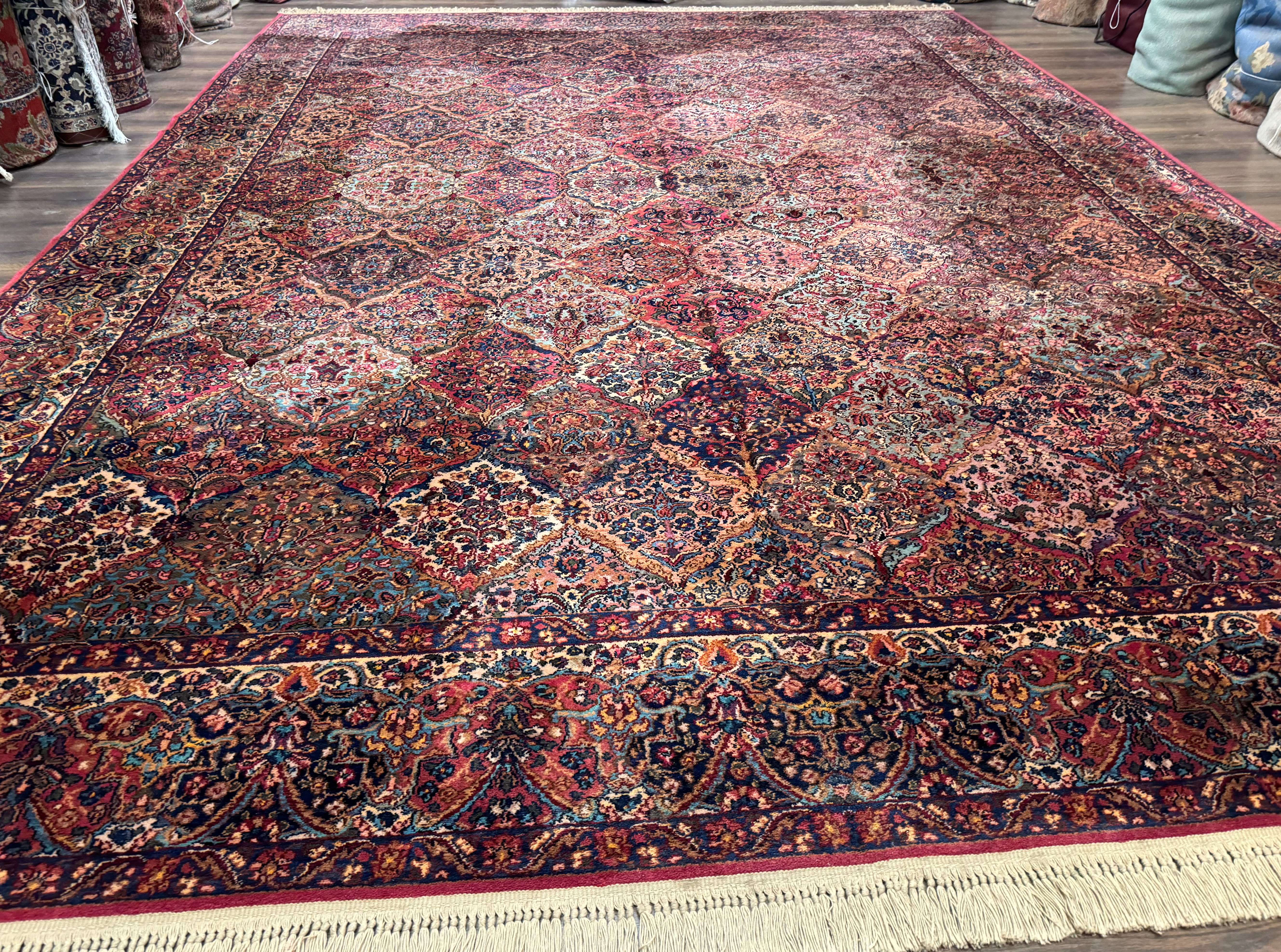 12x16 Karastan Multicolor Panel Kirman Rug #717, Rare Palace Size Wool Original 700 Series - Jewel Rugs