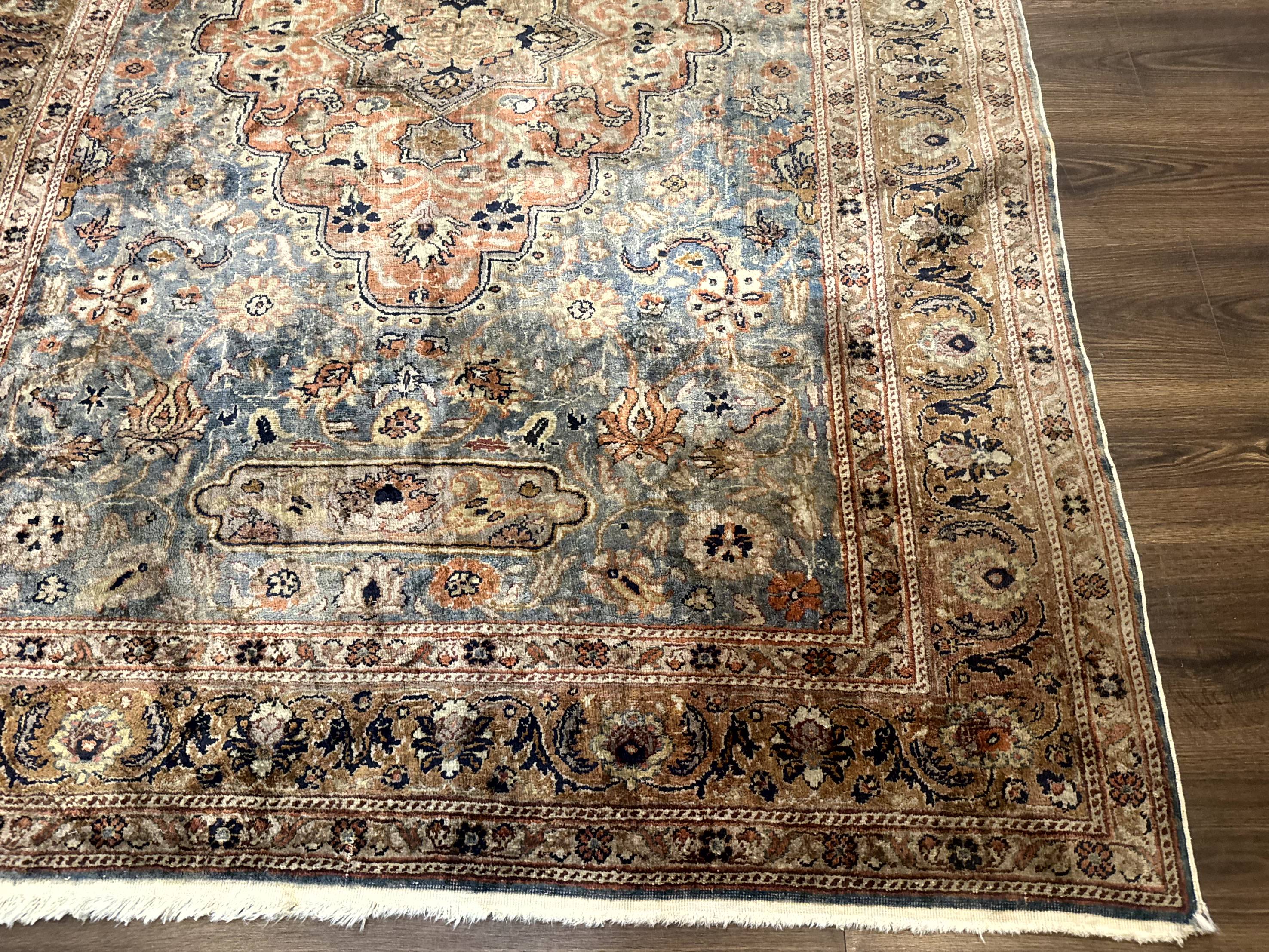 Silk Turkish Kayseri Rug 5x7, Light Blue - Jewel Rugs