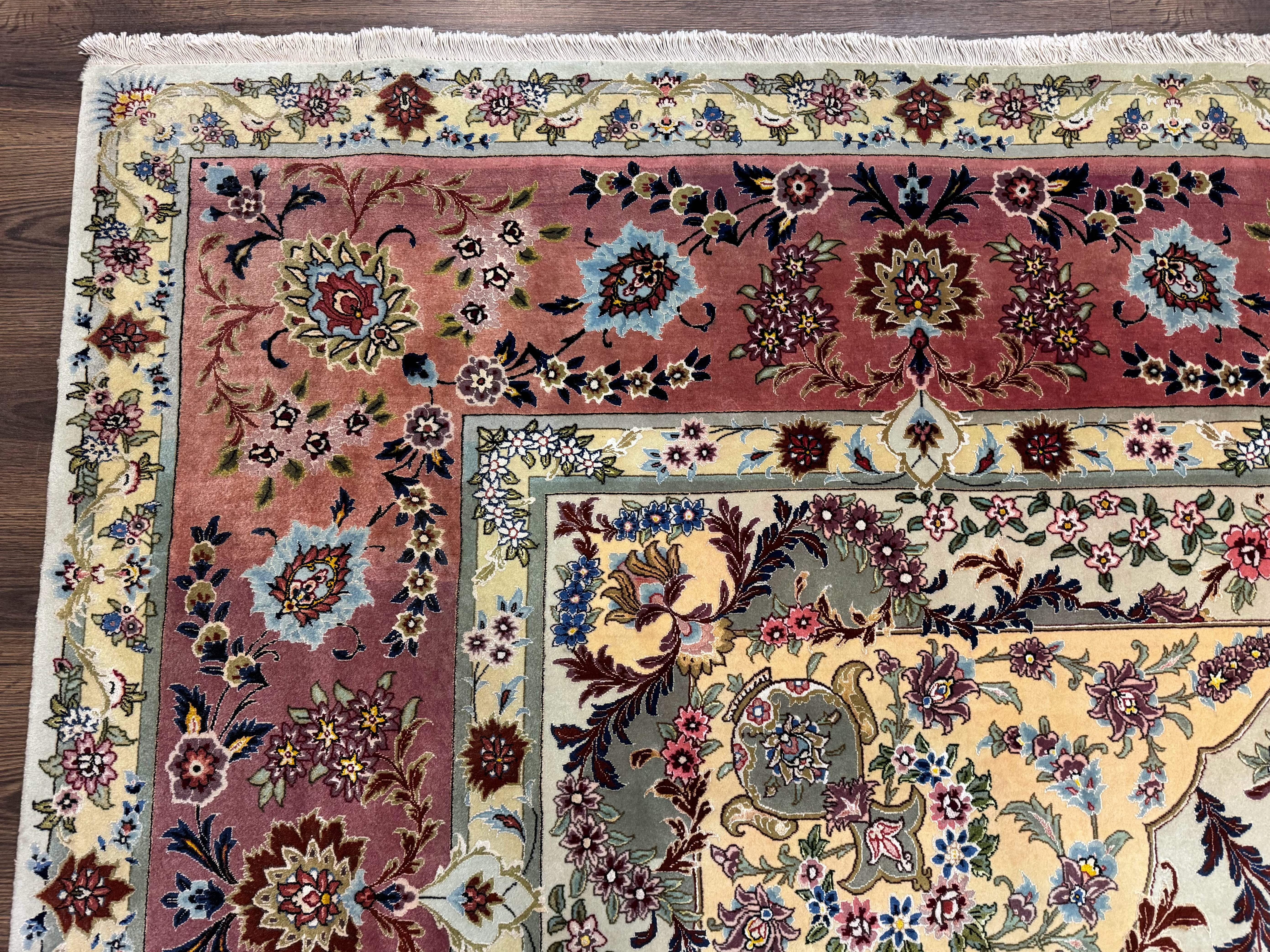 Marvelous Persian Tabriz Rug 10x13, Very Fine 380 KPSI - Jewel Rugs