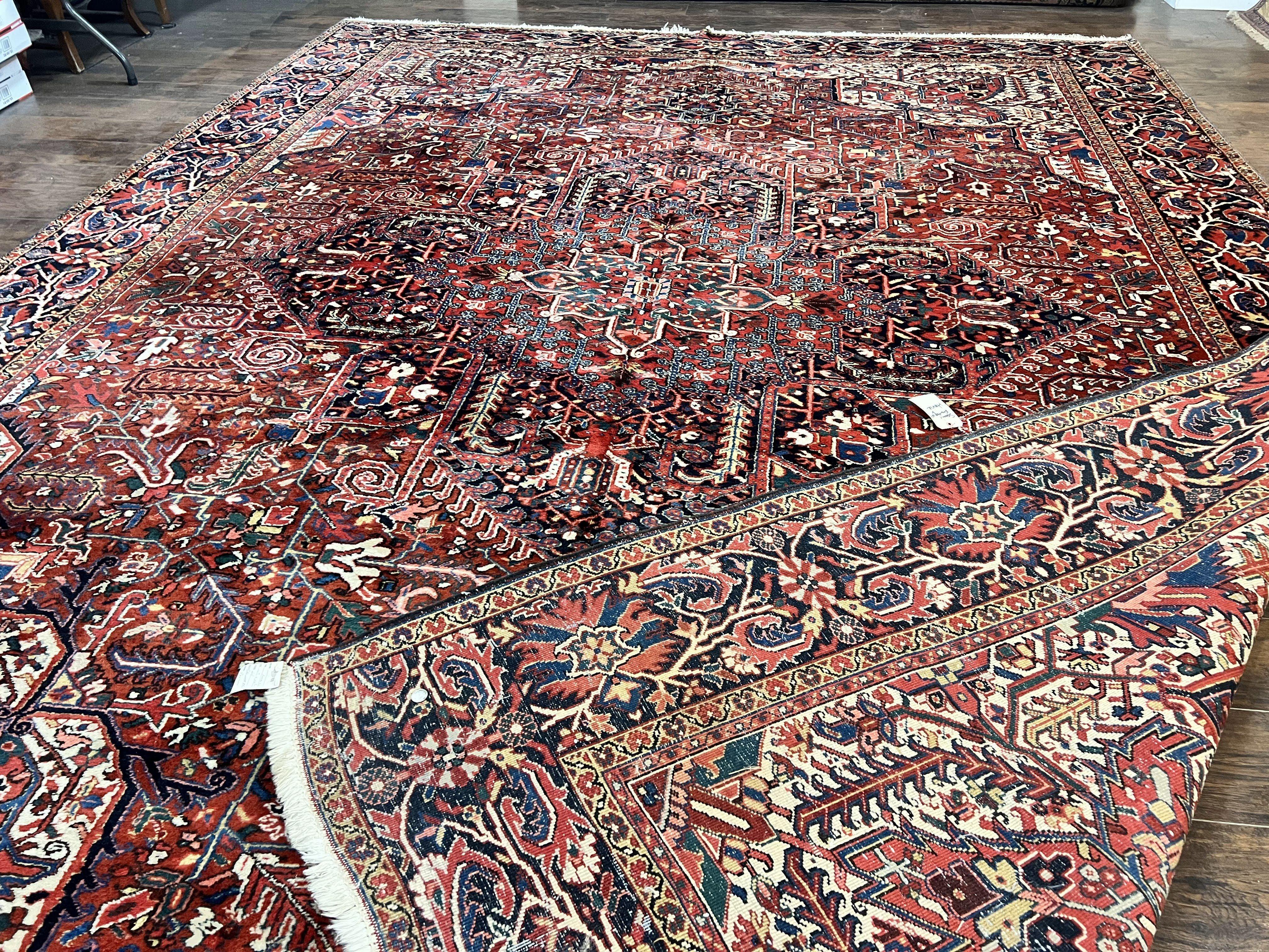 Large Persian Heriz Rug 11x15, Geometric Palace Size Carpet - Jewel Rugs