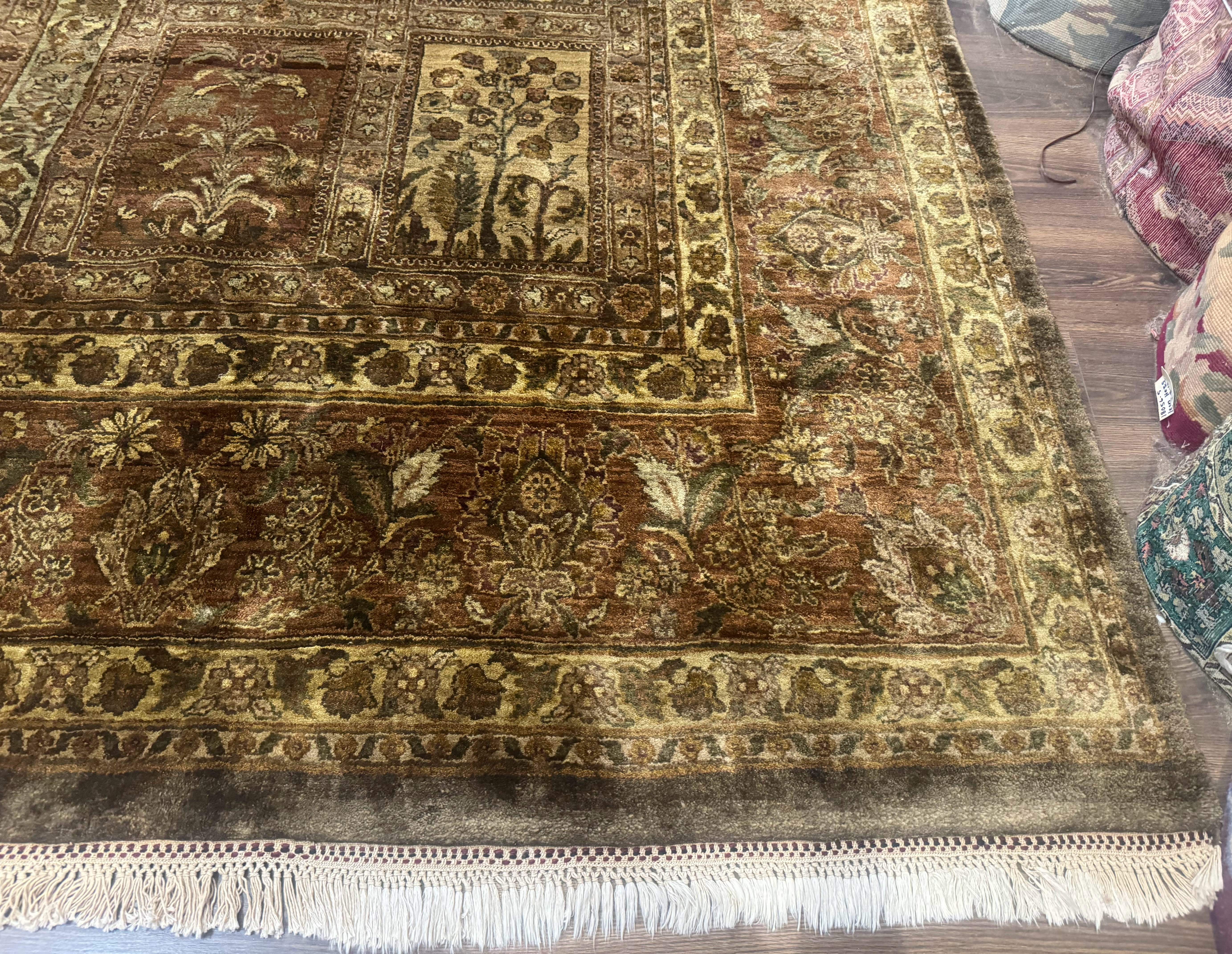 Large Indian Wool Rug 12x14, Wool Handmade Panel Design Carpet, Traditional, Palace Size - Jewel Rugs