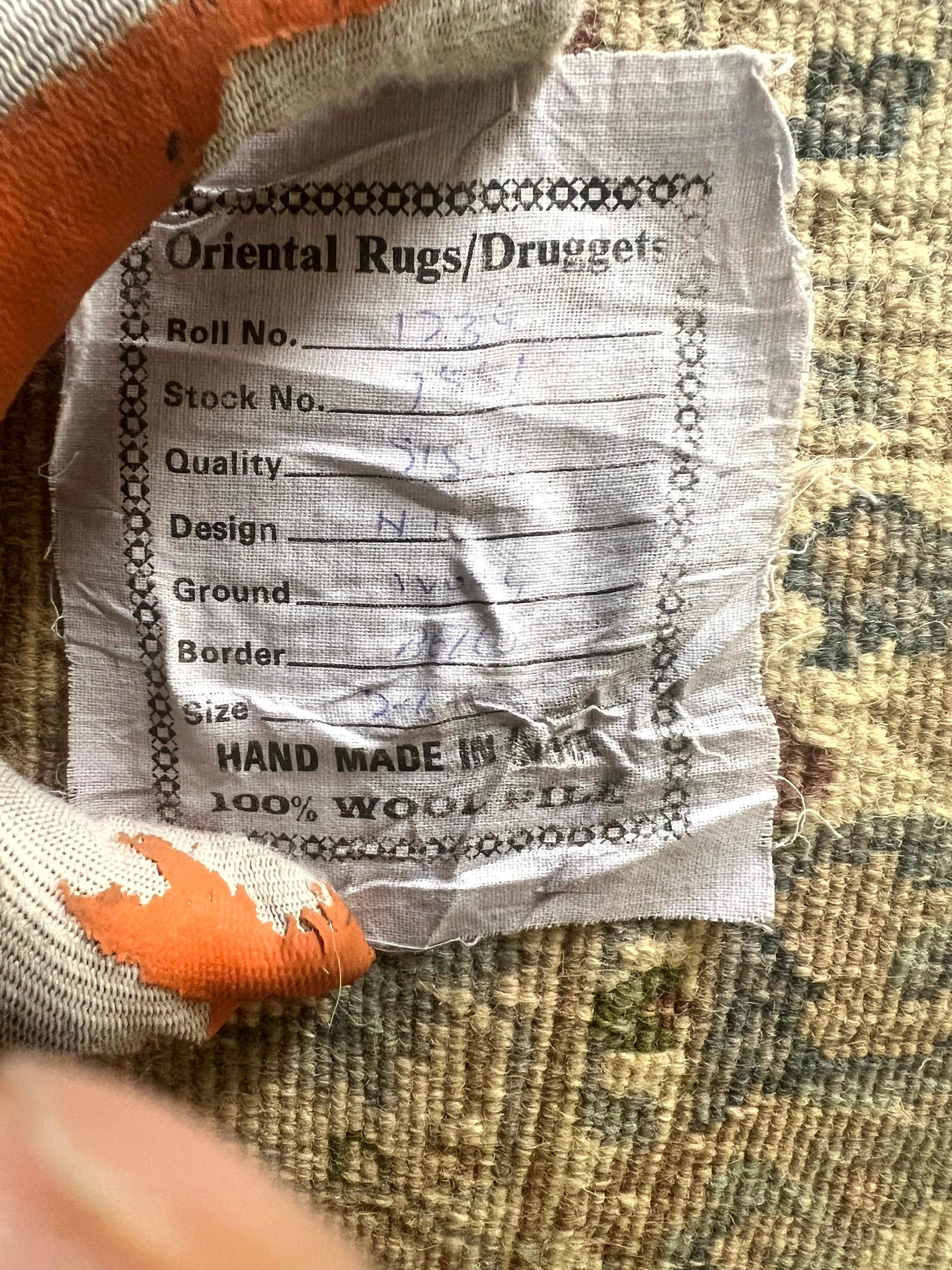 Indo Persian Runner Rug 2.5 x 9.5, Handmade Vintage Wool Rug for Hallway, Floral, Ivory - Jewel Rugs