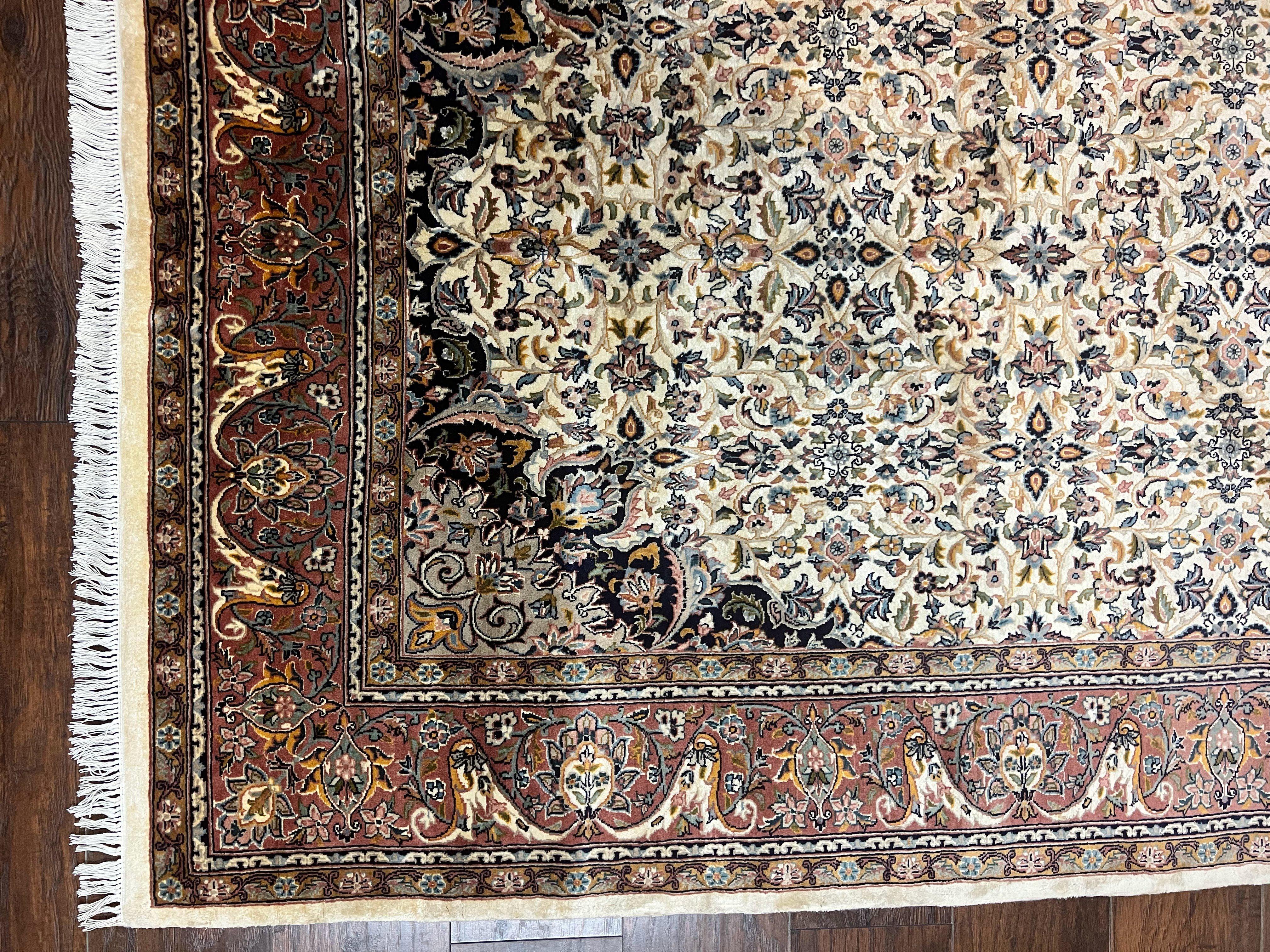 Pak Persian Rug 5x8, Handmade Wool Oriental Carpet, Vintage Rug, Floral Allover, Very Fine 320 KPSI - Jewel Rugs