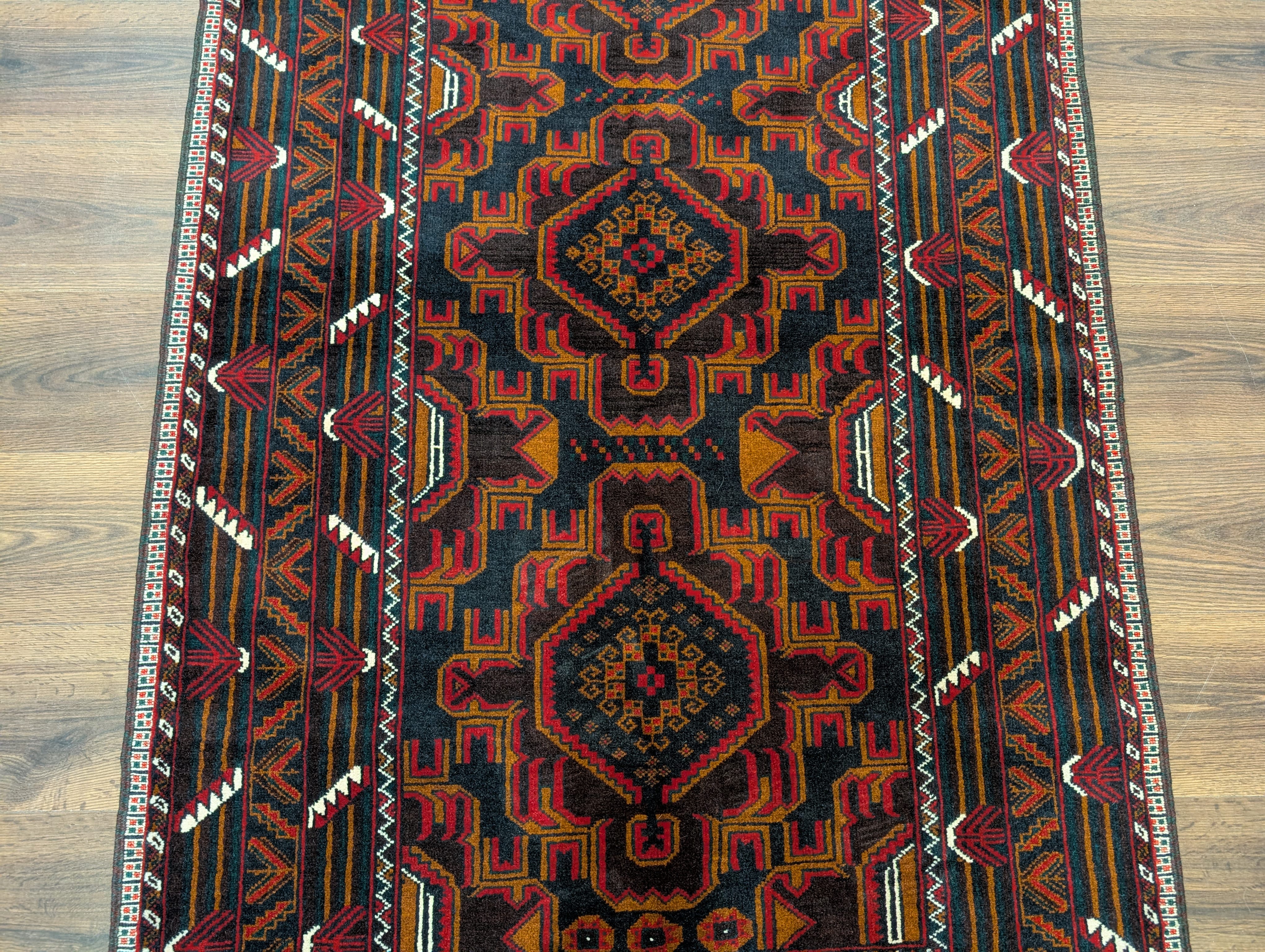Afghan Baluch Rug 4x6, Handmade, Tribal, Geometric, New - Jewel Rugs