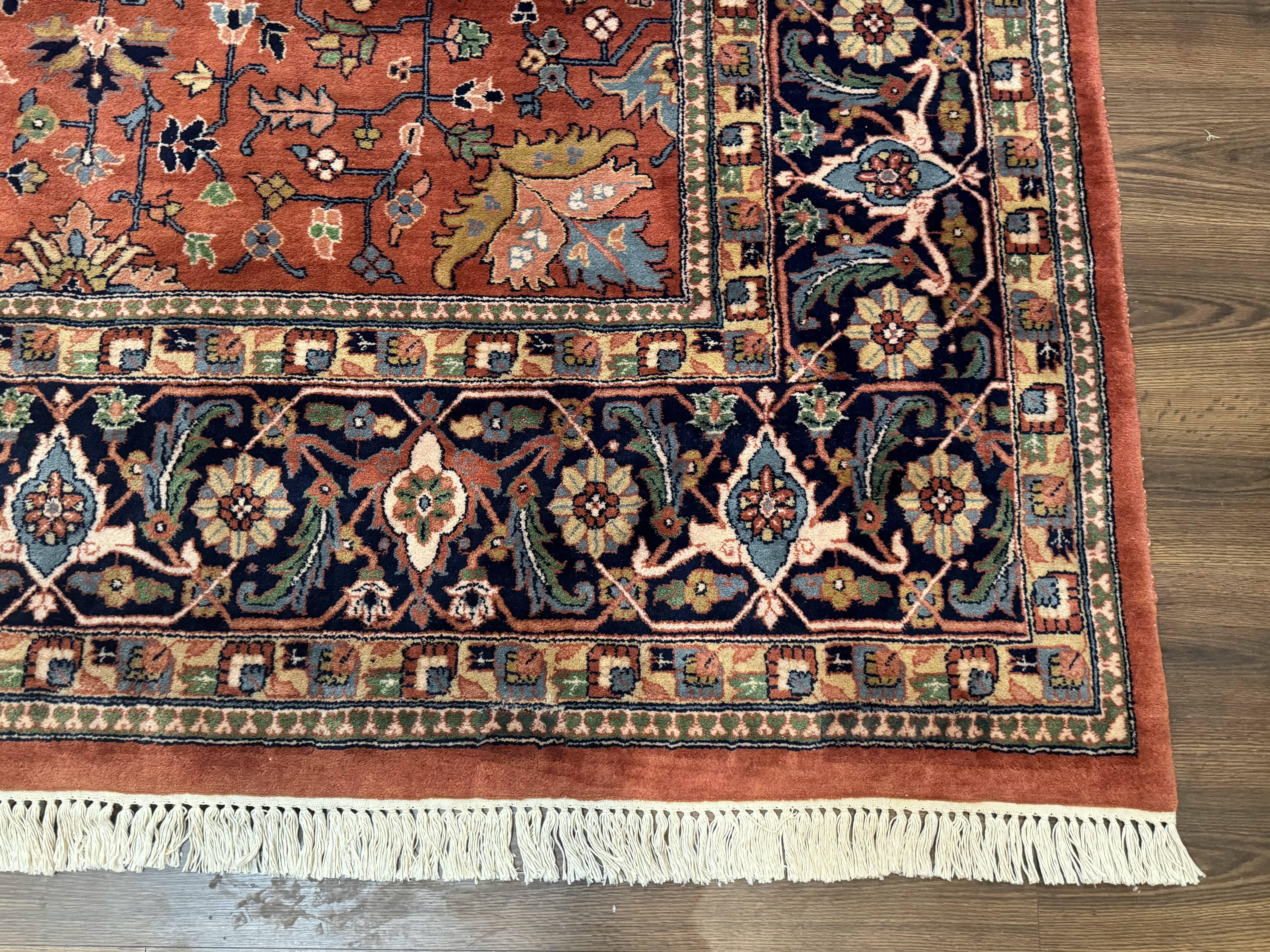 Indo Persian Heriz Rug 10x15, Allover Pattern, Large Wool Handmade Rug - Jewel Rugs