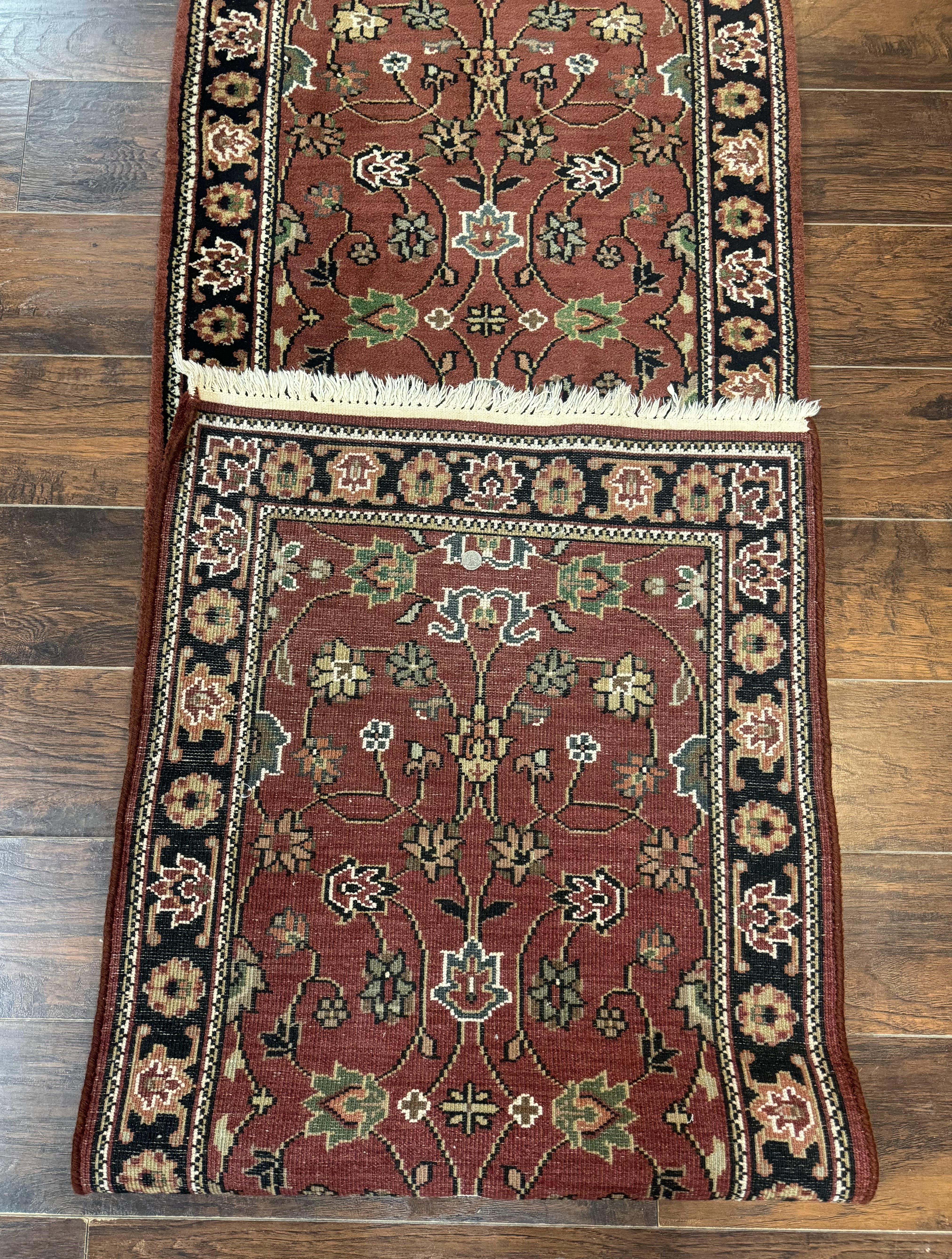 Indo Persian Sarouk Runner Rug 2.8 x 20 ft Runner for Hallway, Long Runner Rug, Handmade - Jewel Rugs