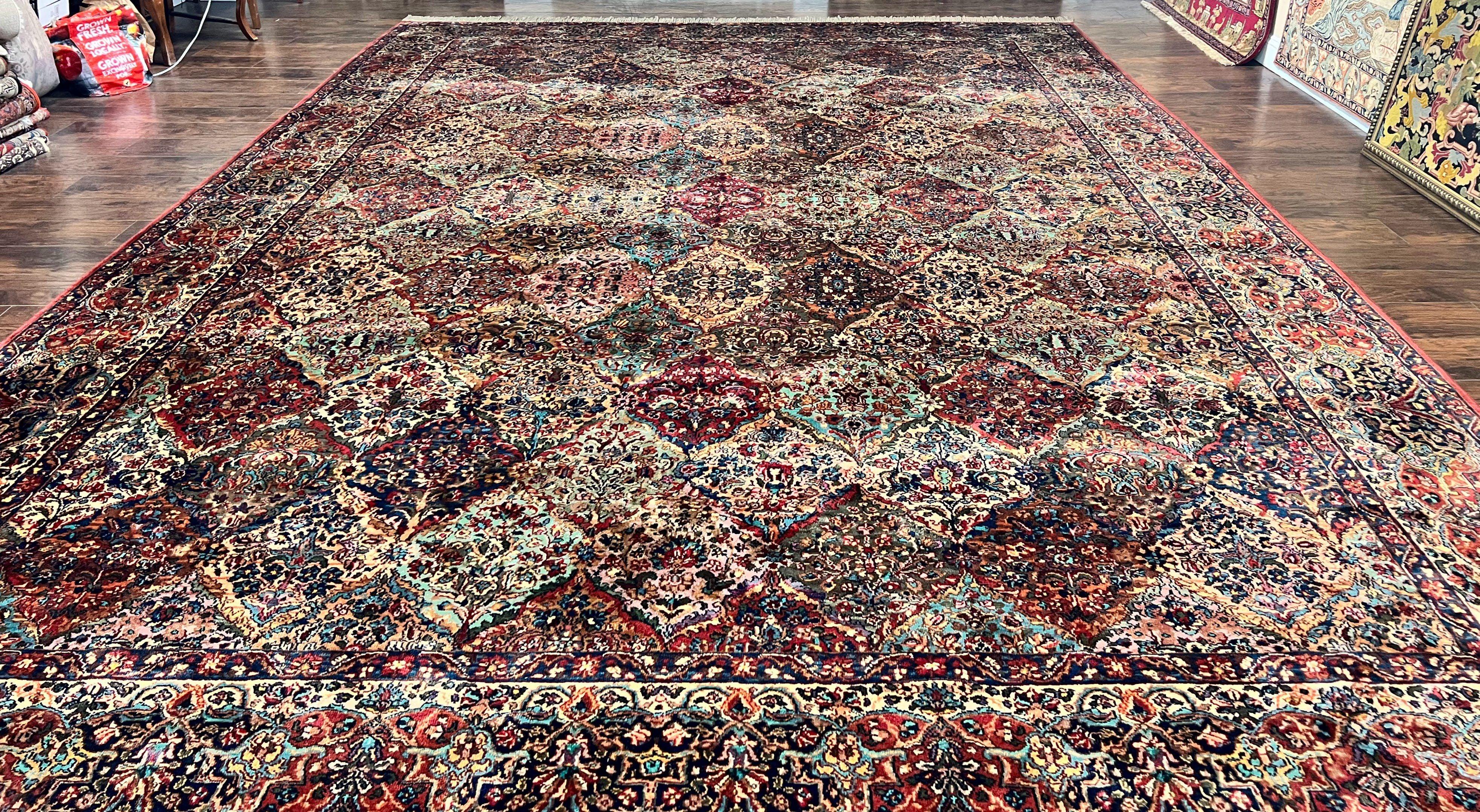 Karastan Multicolor Panel Kirman Rug #717, Wool Karastan Rug 12 x 16, Extra Large Karastan Area Rug, Original Karastan Collection 700 Series - Jewel Rugs