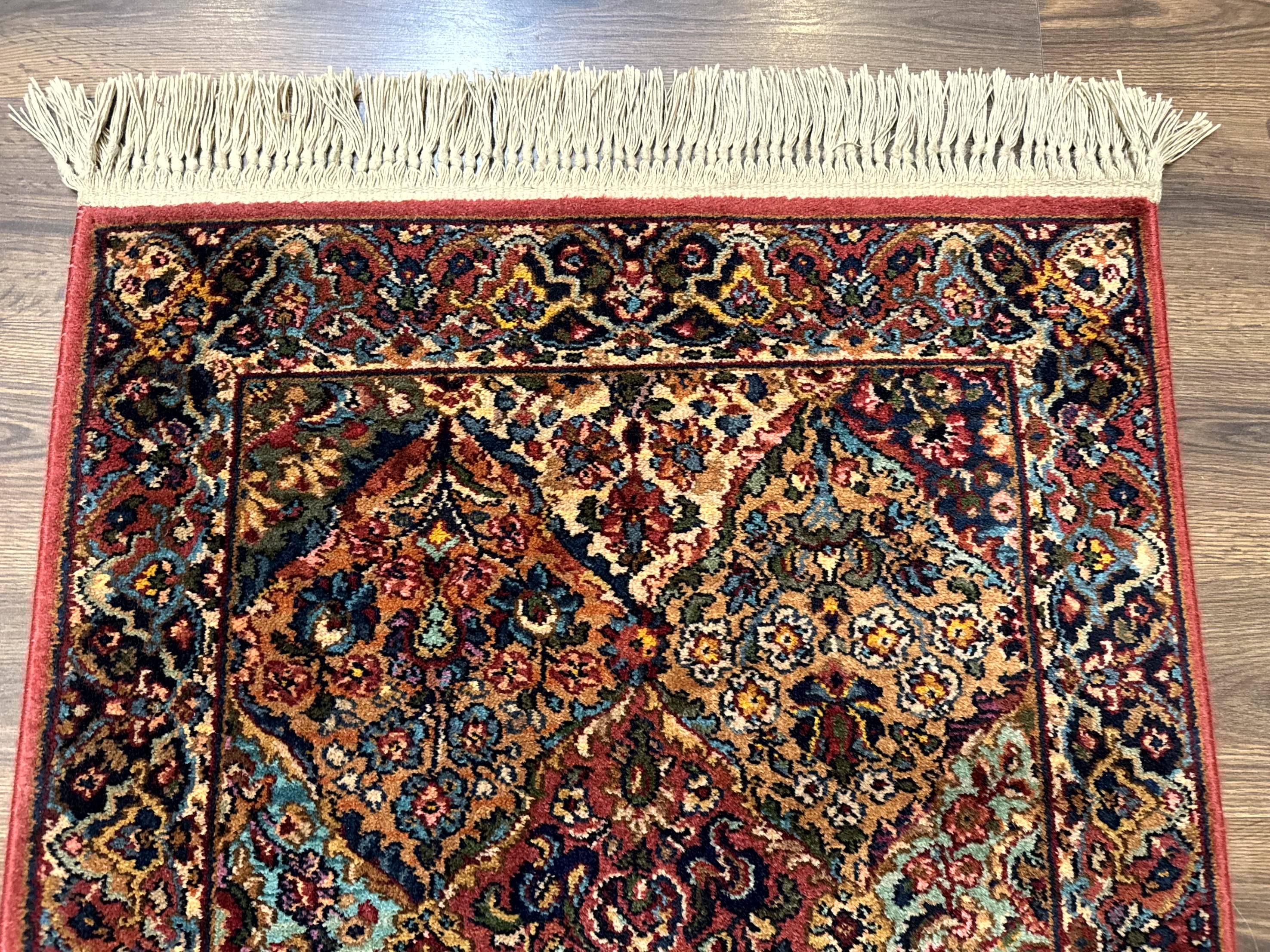 Karastan Rug 3x5 Multicolor Panel Kirman #717, Original 700 Series, Wool Pile, Discontinued - Jewel Rugs