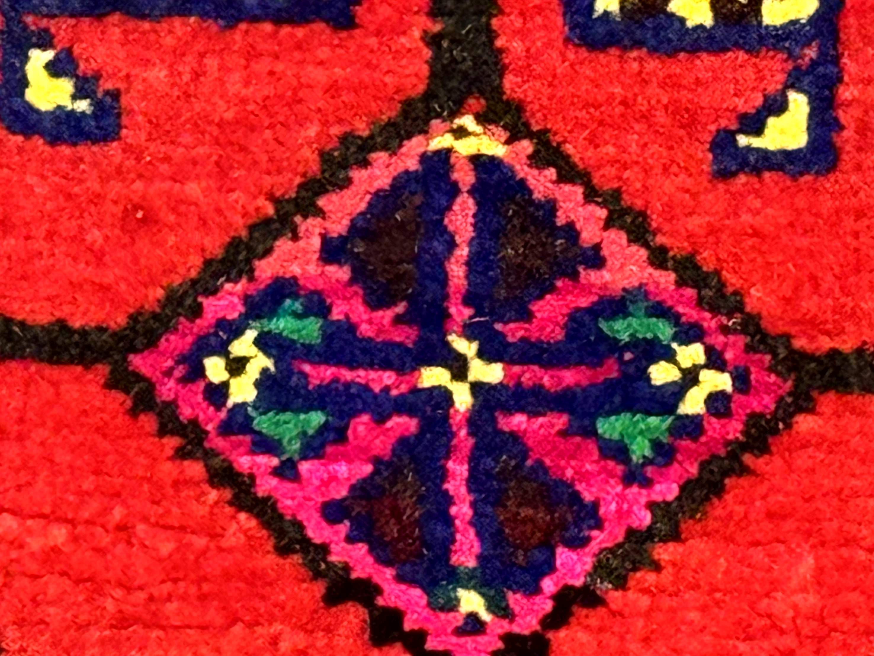 Small Red Persian Balouchi Rug 1.5 x 2, Tribal Rug, Wool - Jewel Rugs