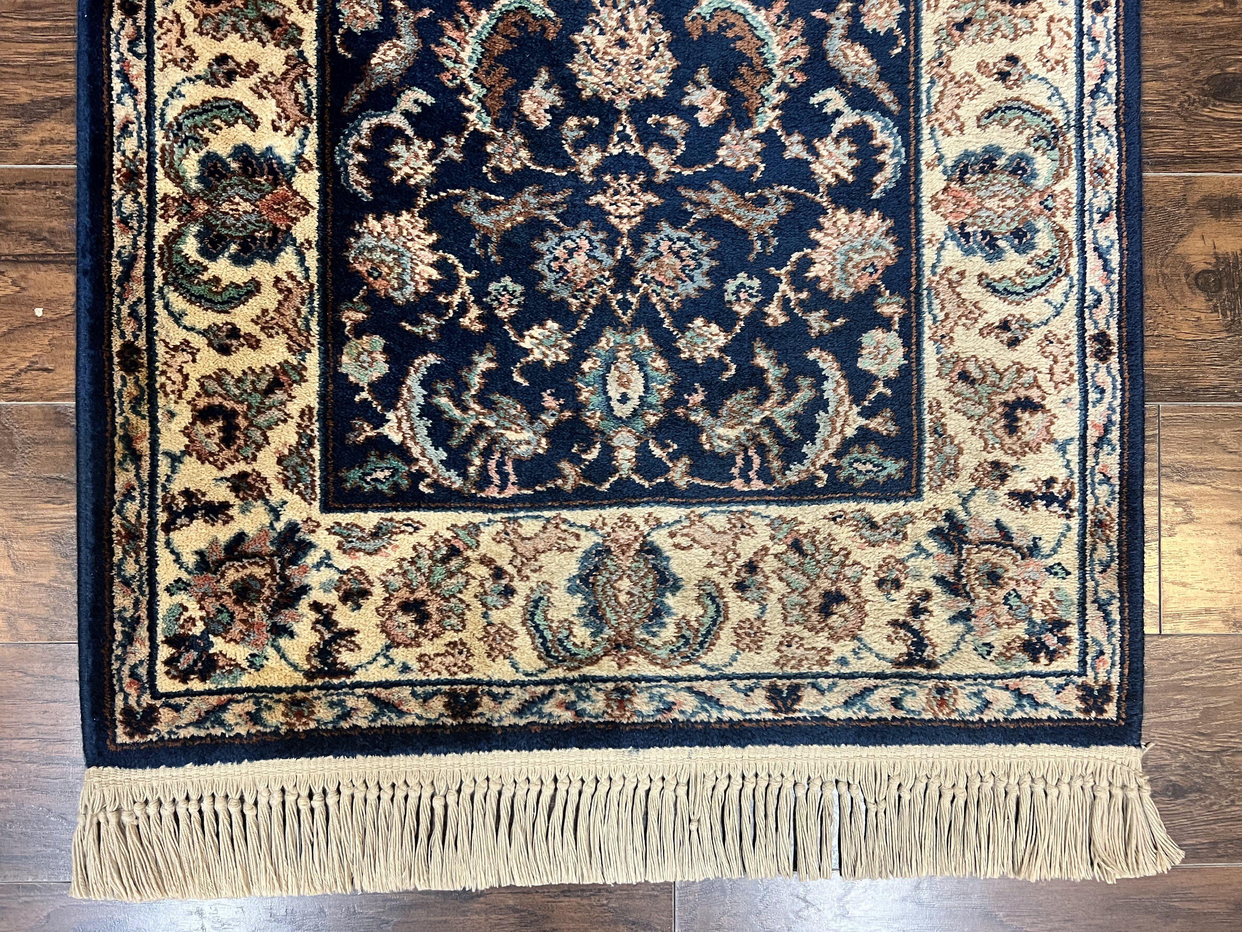 Karastan Rug #747, Indigo Tabrizz 5.9 x 9, Wool Karastan Carpet, Vintage Discontinued Original 700 Series Karastan Area Rug - Jewel Rugs