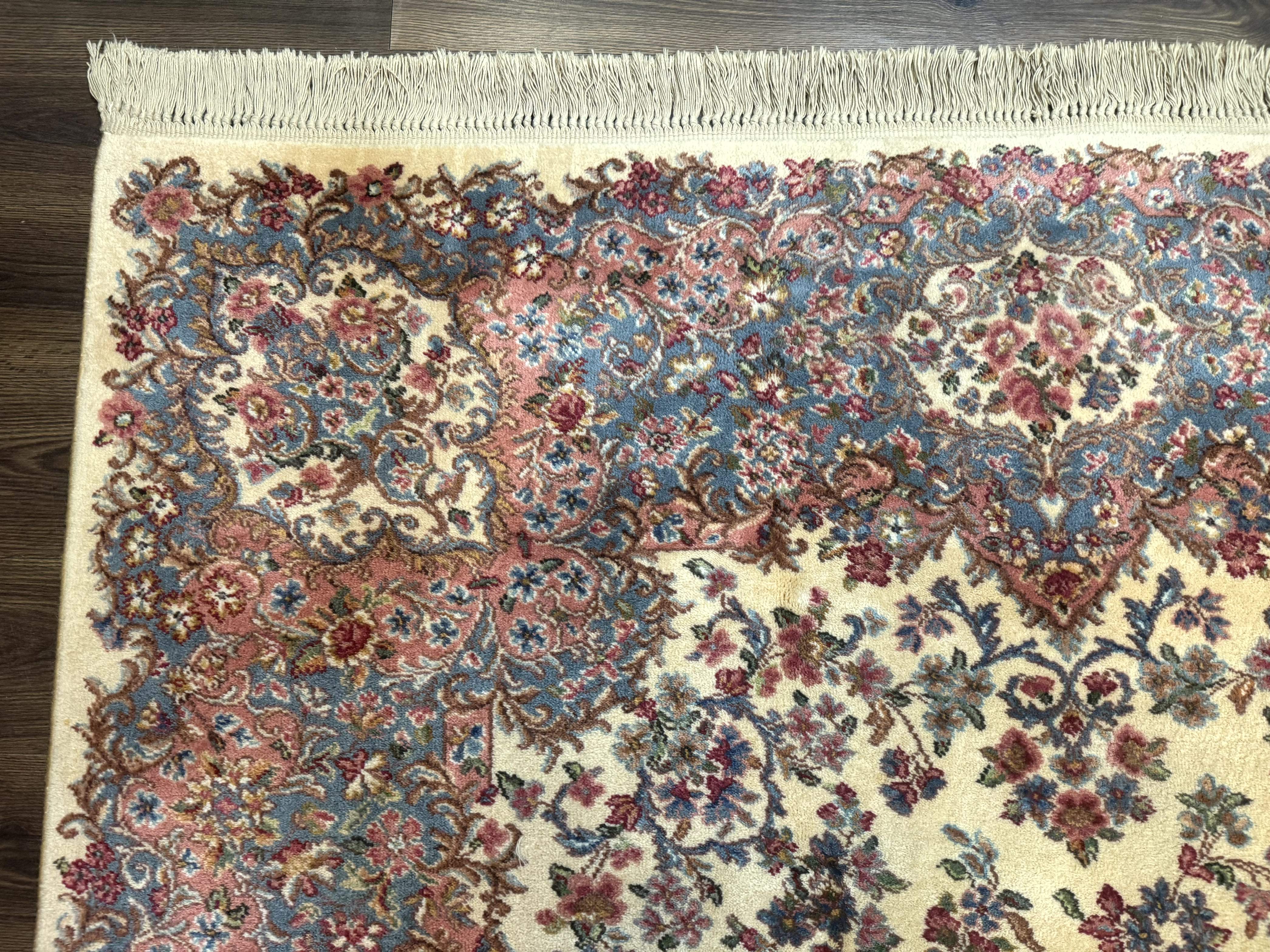 8.8 x 10.6 Karastan Kirman Rug #788, Wool Vintage Discontinued Floral Carpet - Jewel Rugs