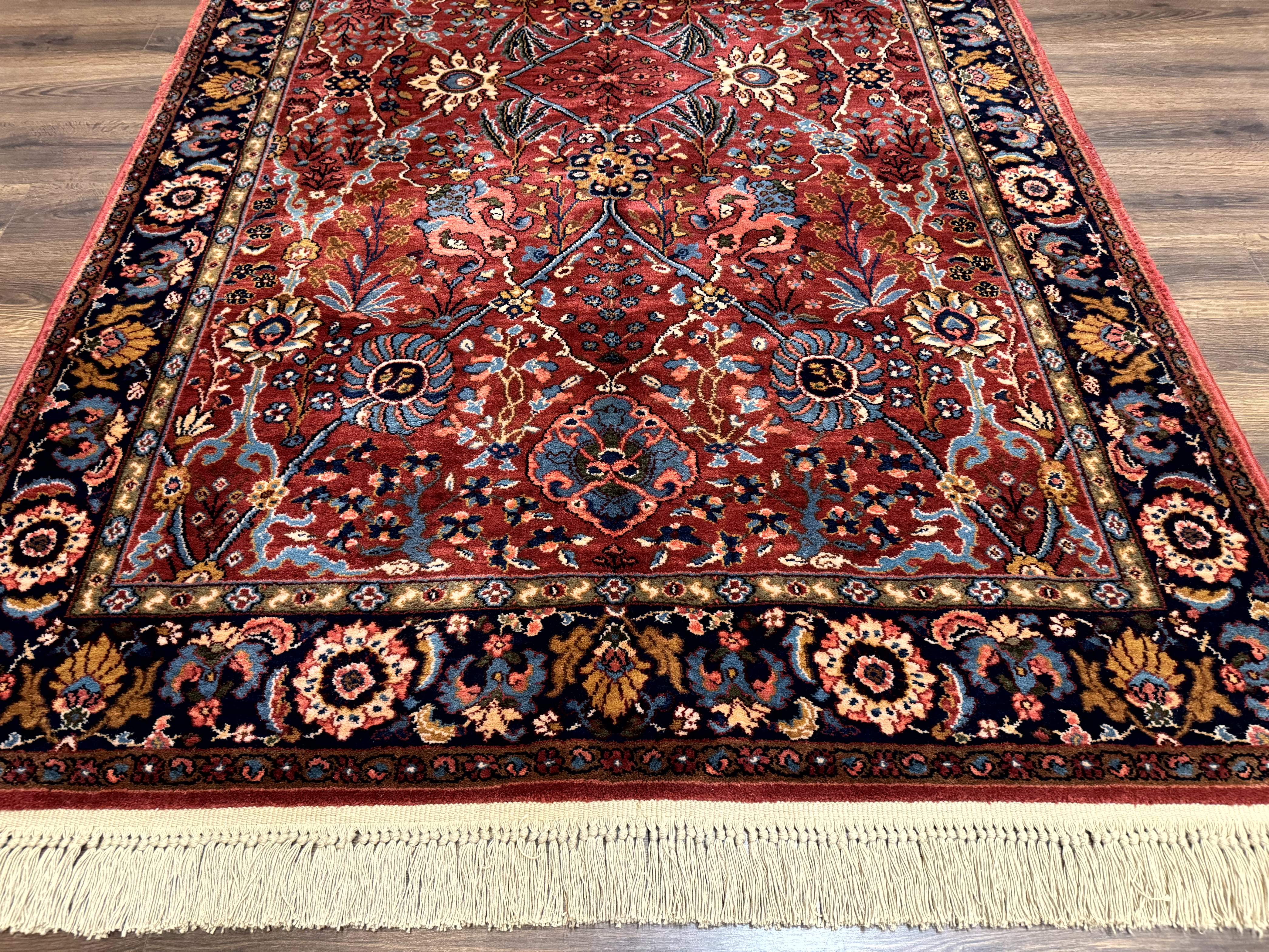 5.9 x 9 Karastan Rug Ispahan #766, Vintage Wool Discontinued Original 700 Series - Jewel Rugs