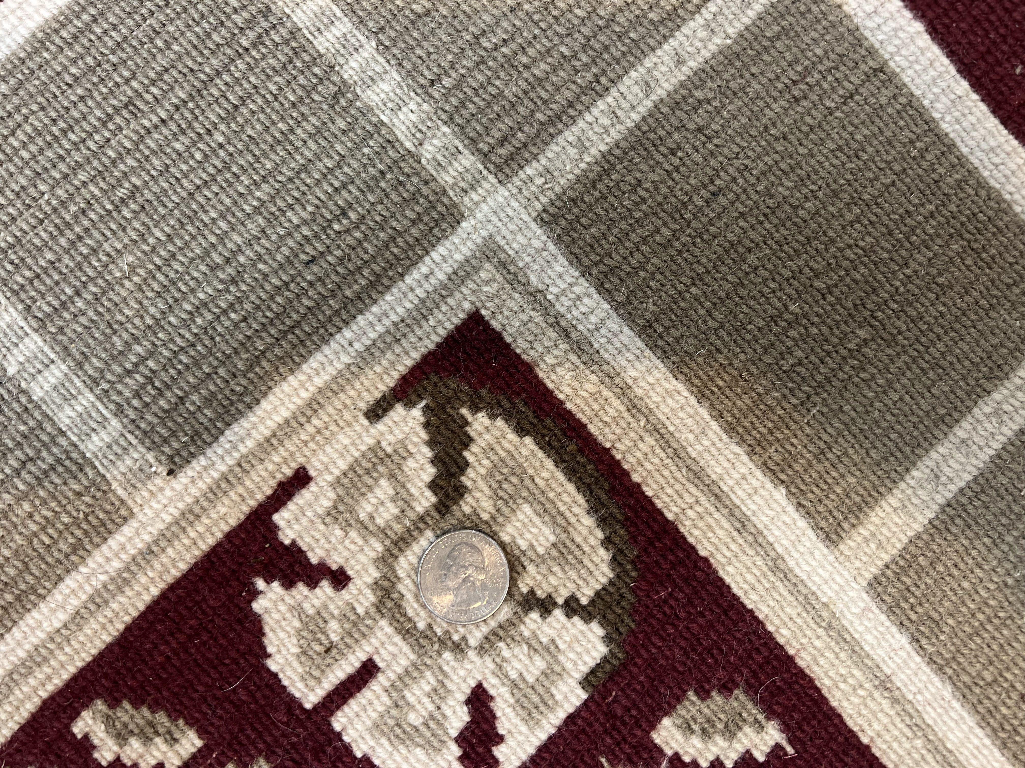 Indo Tibetan Rug 10x14, Nepali Carpet, Large Soft Wool Area Rug, Olive Tan Maroon, Contemporary Rug 10 x 14 ft Living Room Rug, Handmade Rug - Jewel Rugs