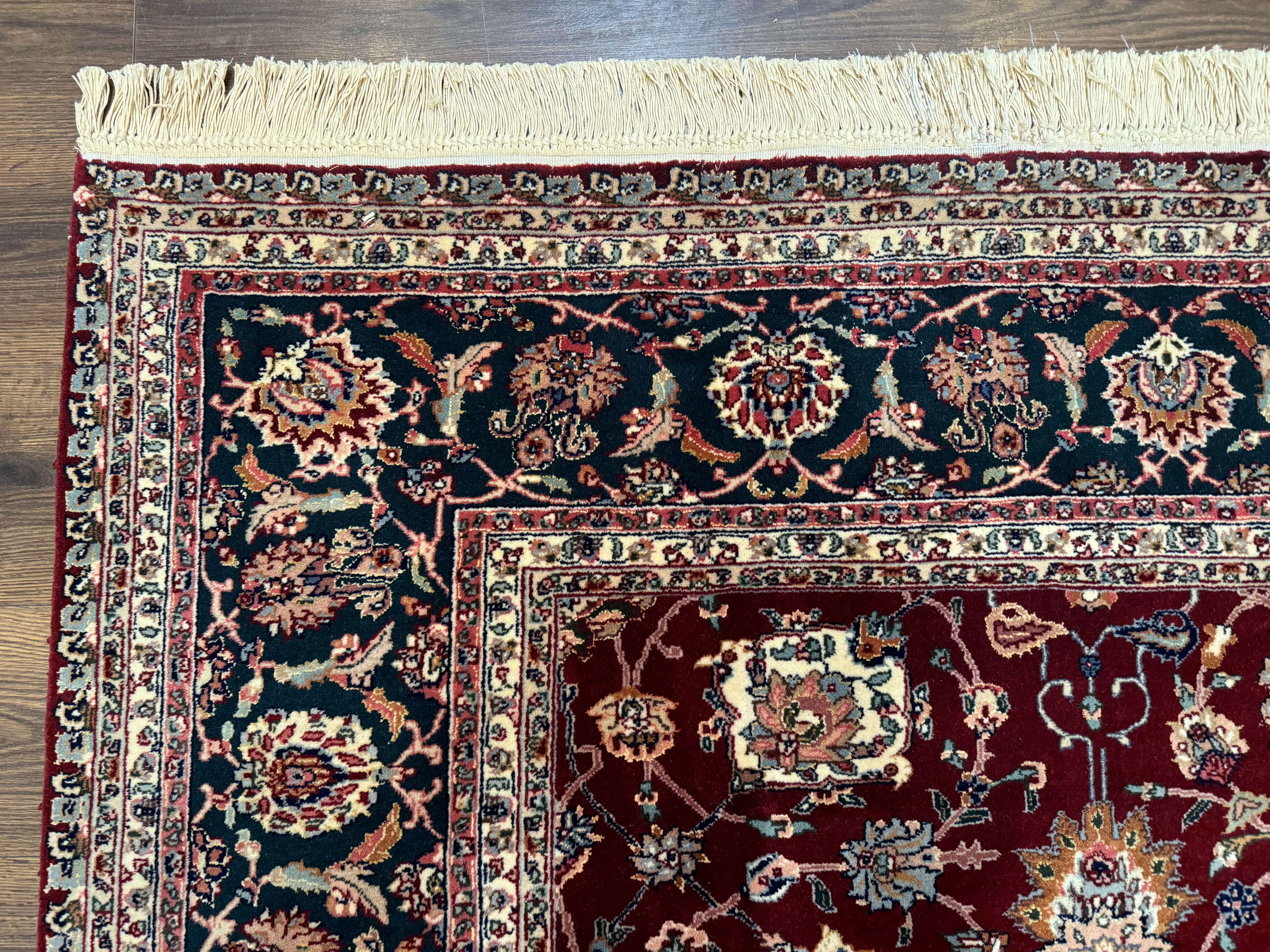 Pak Persian Rug 8x10, Dark Red, Wool with Silk Highlights, Fine - Jewel Rugs