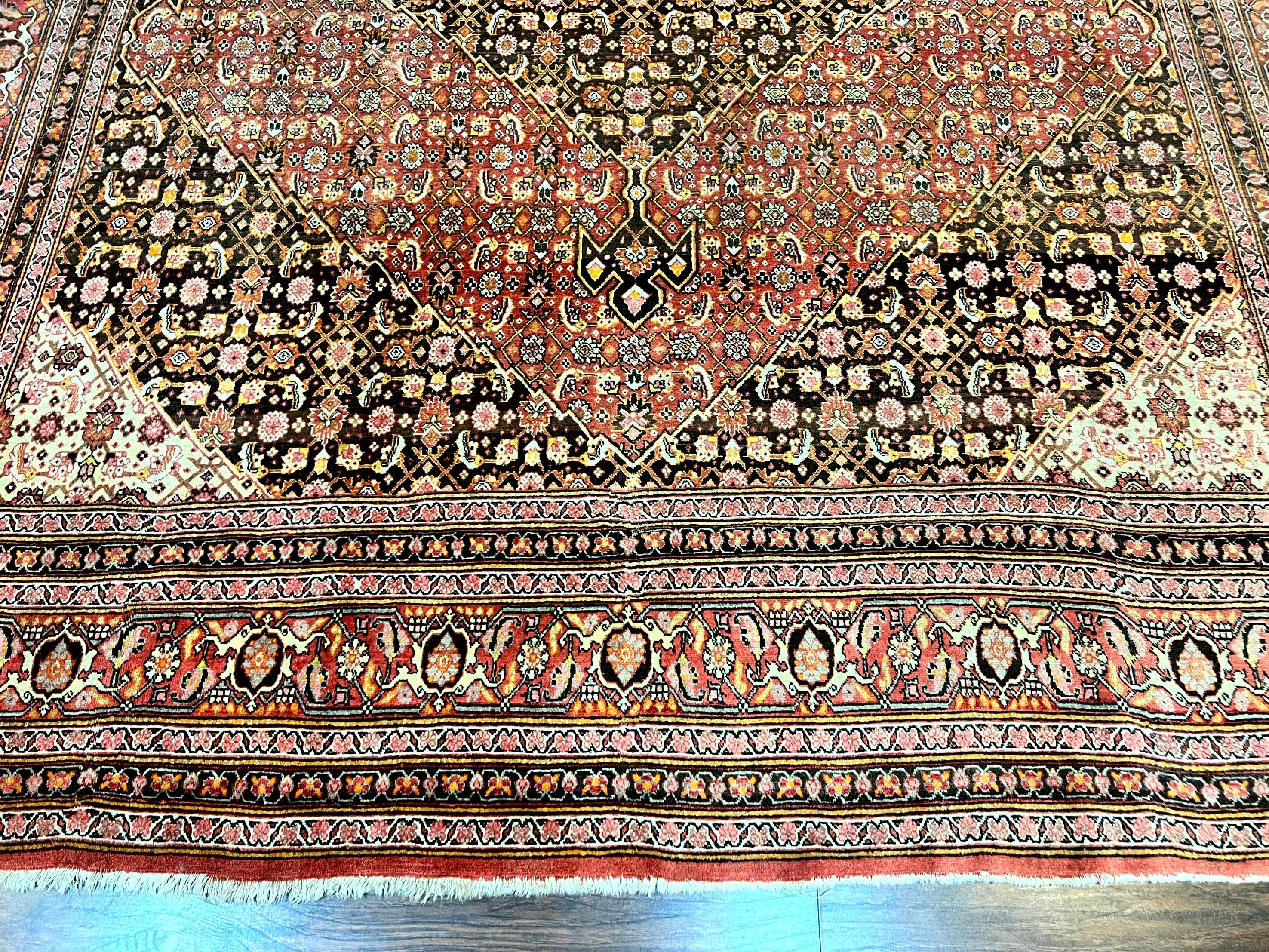 Rare Antique Persian Tabriz Rug 9x12, Red, Handmade, Wool - Jewel Rugs