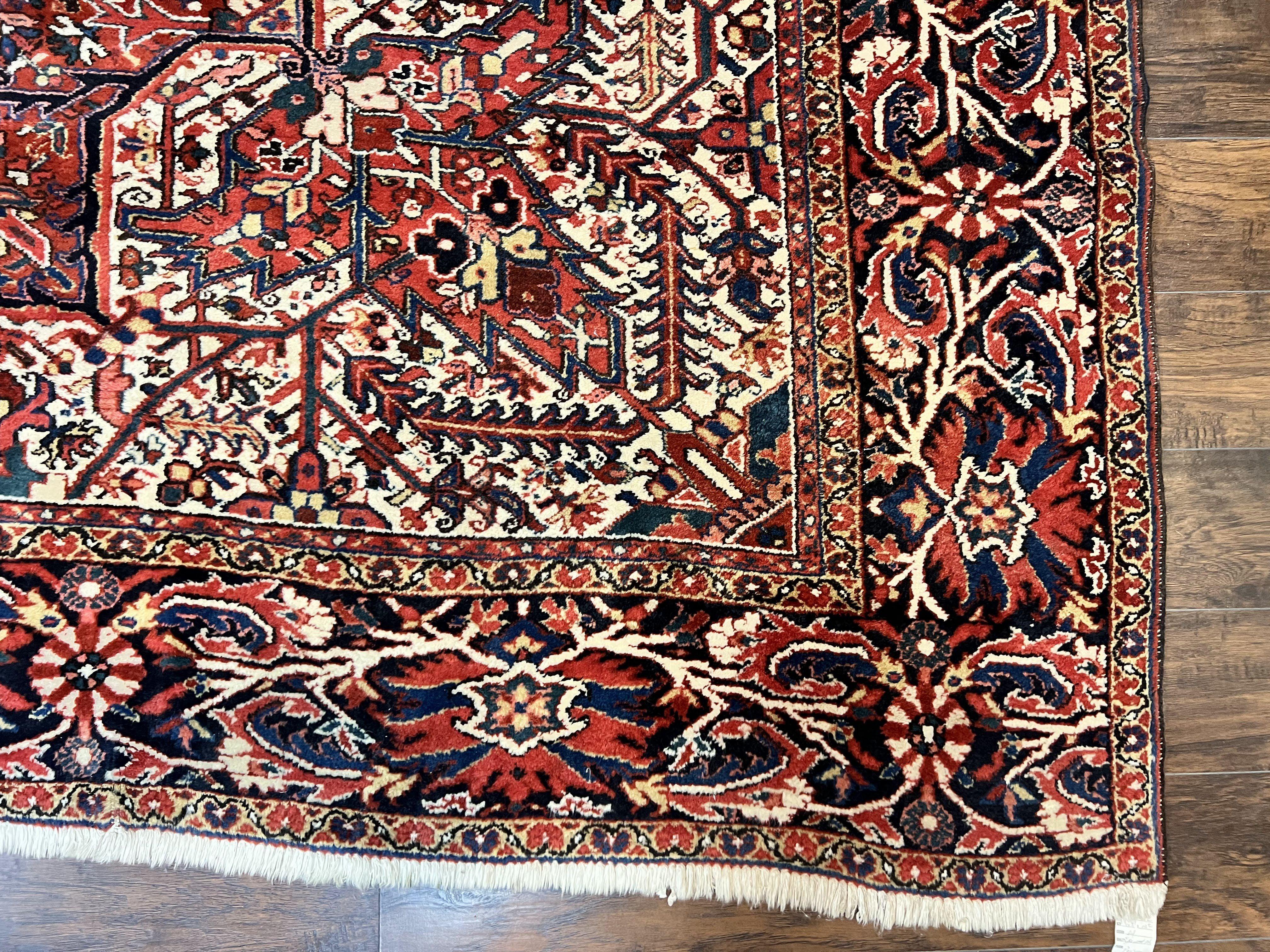 Large Persian Heriz Rug 11x15, Geometric Palace Size Carpet - Jewel Rugs