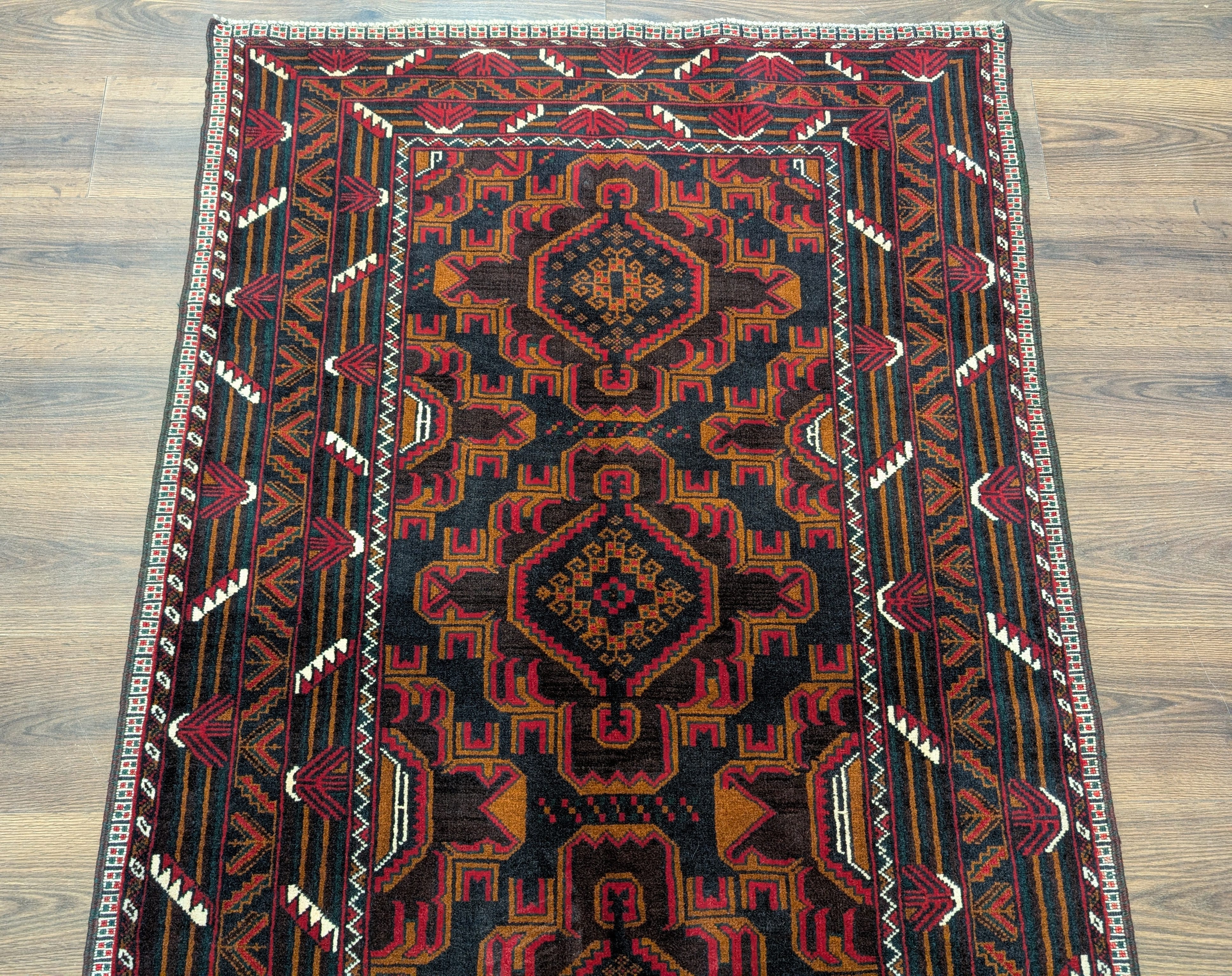 Afghan Baluch Rug 4x6, Handmade, Tribal, Geometric, New - Jewel Rugs