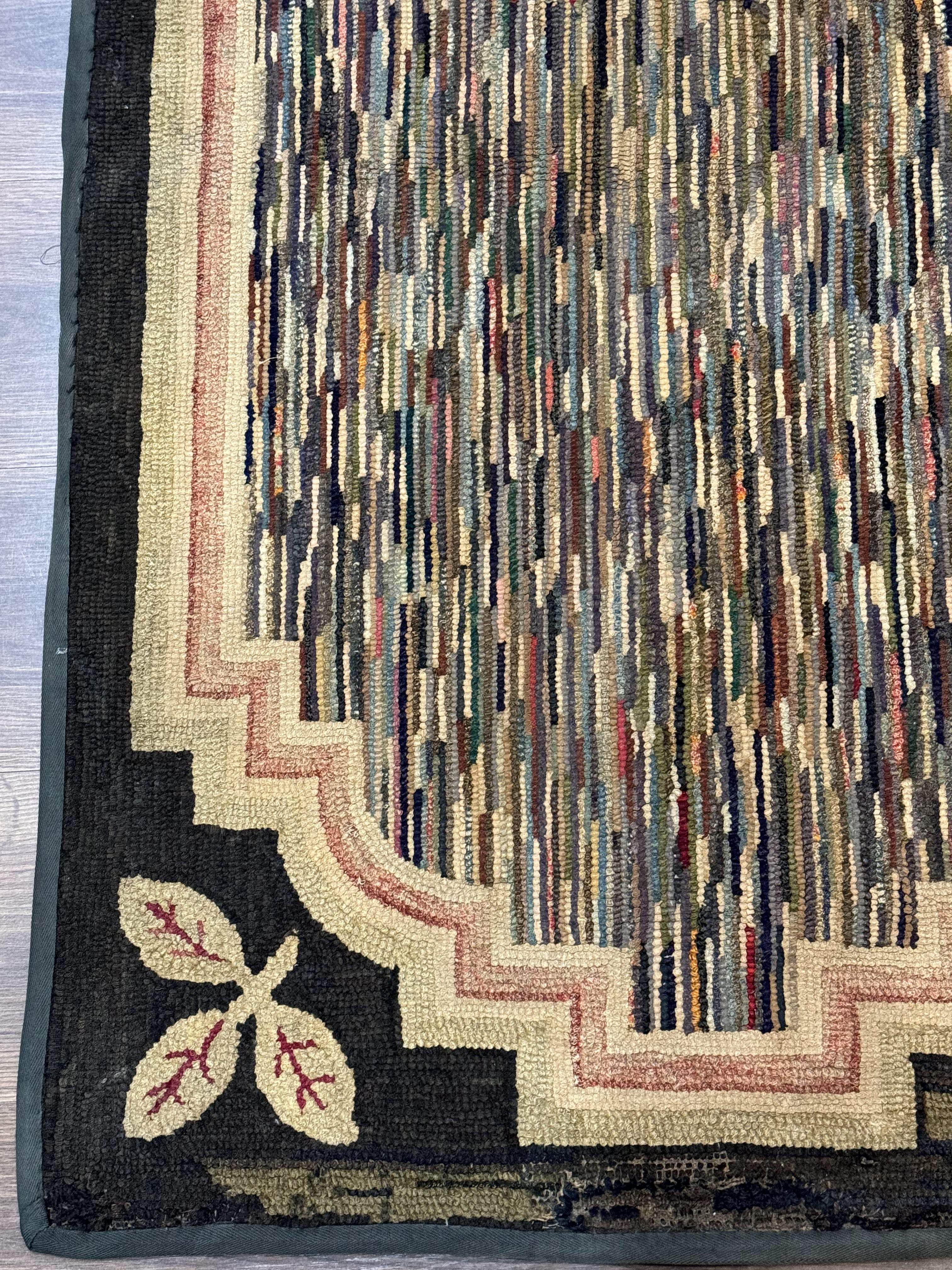 Vintage American Hooked Rug 3x5, Antique Hook Rug - Jewel Rugs