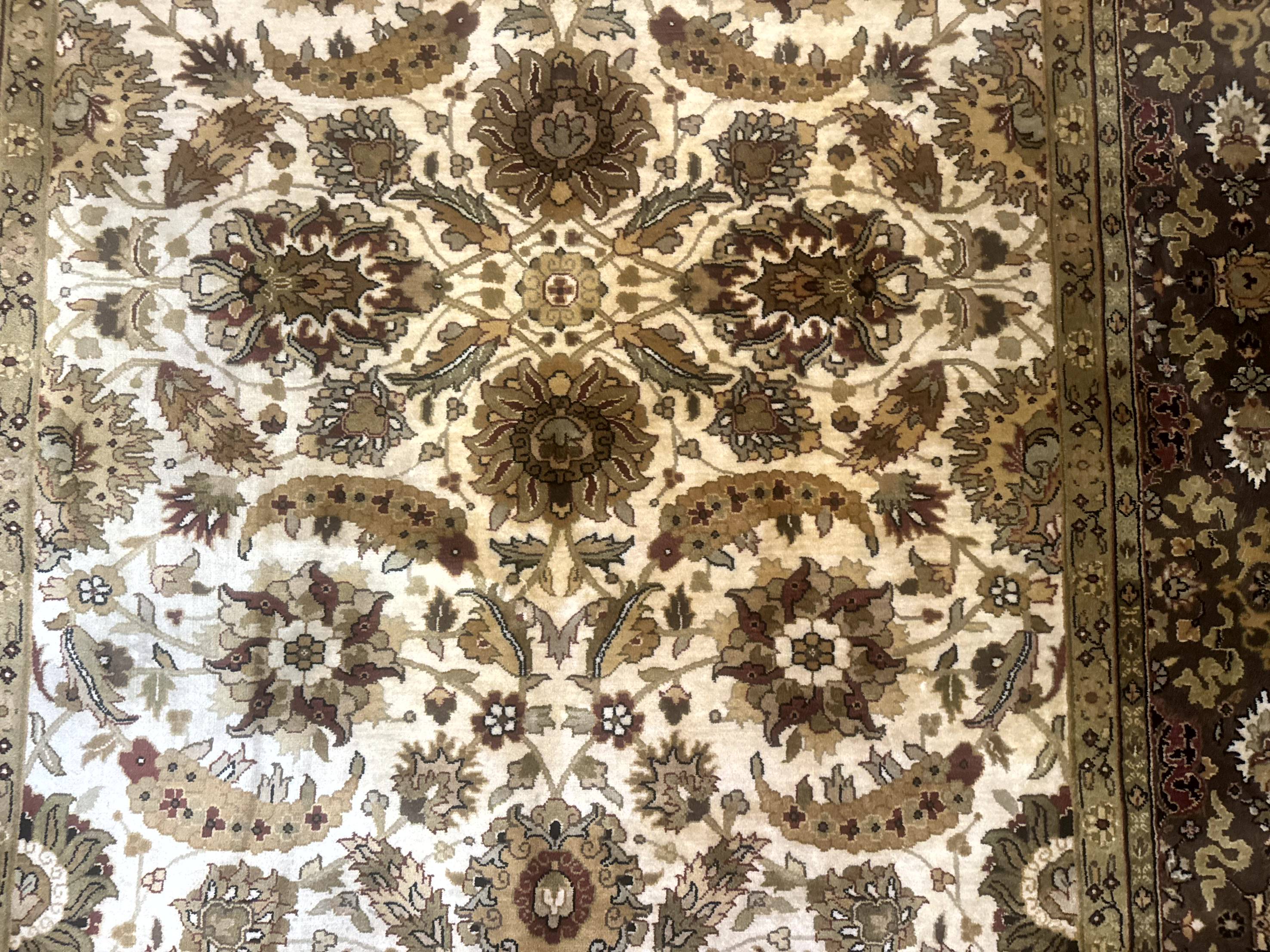 Indo Persian Mahal Rug 8x10, Floral Traditional Wool Oriental Carpet - Jewel Rugs