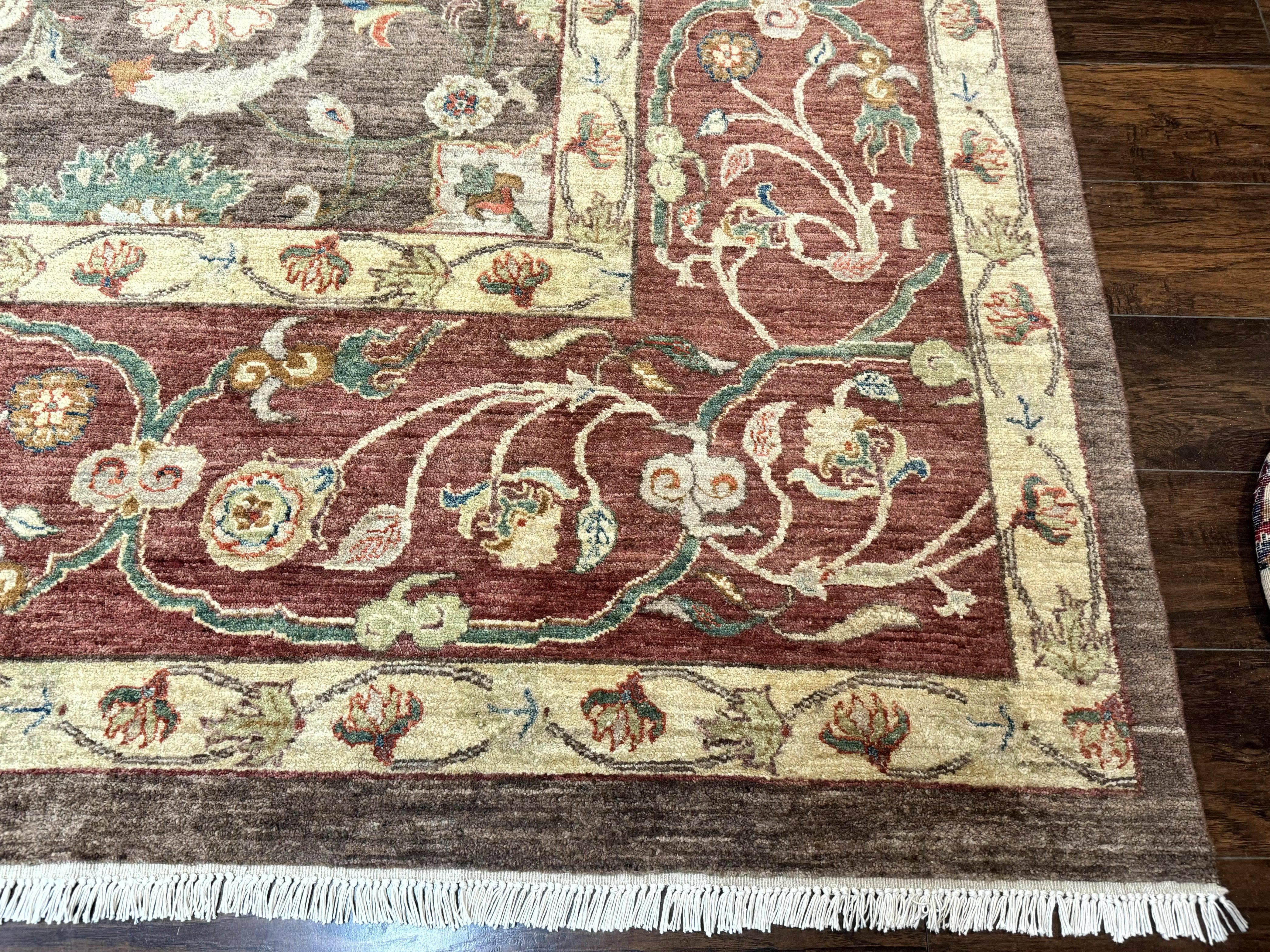 Peshawar Rug 10x15, Pak Persian Sultanabad Rug, VIntage Wool Floral Handmade Carpet, Pakistani Rug - Jewel Rugs
