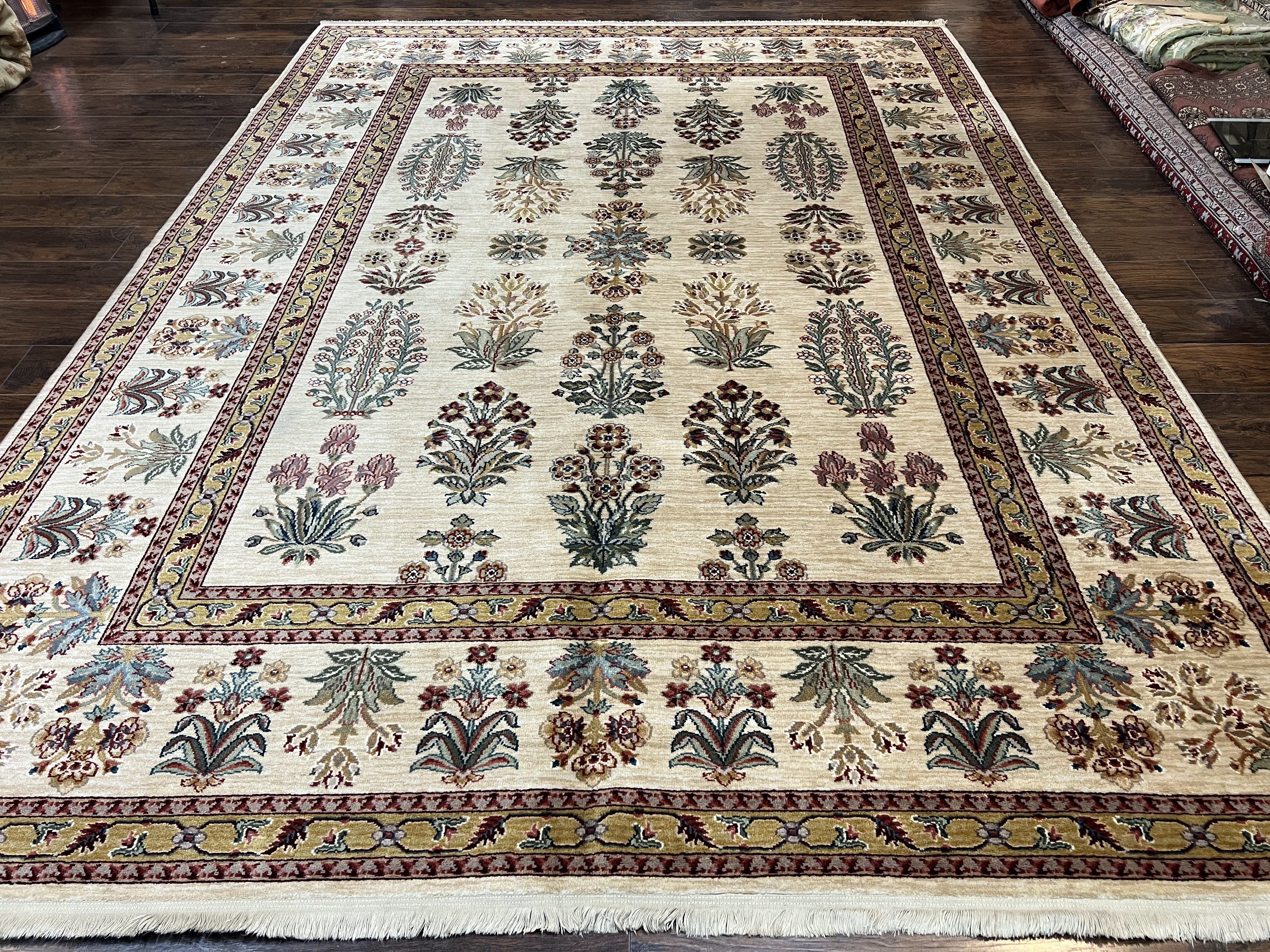 Karastan Rug 8.8 x 12, Ashara Amritsar #549, Oatmeal Color, Wool Pile Karastan Carpet, Discontinued Karastan Area Rug, Decorative - Jewel Rugs