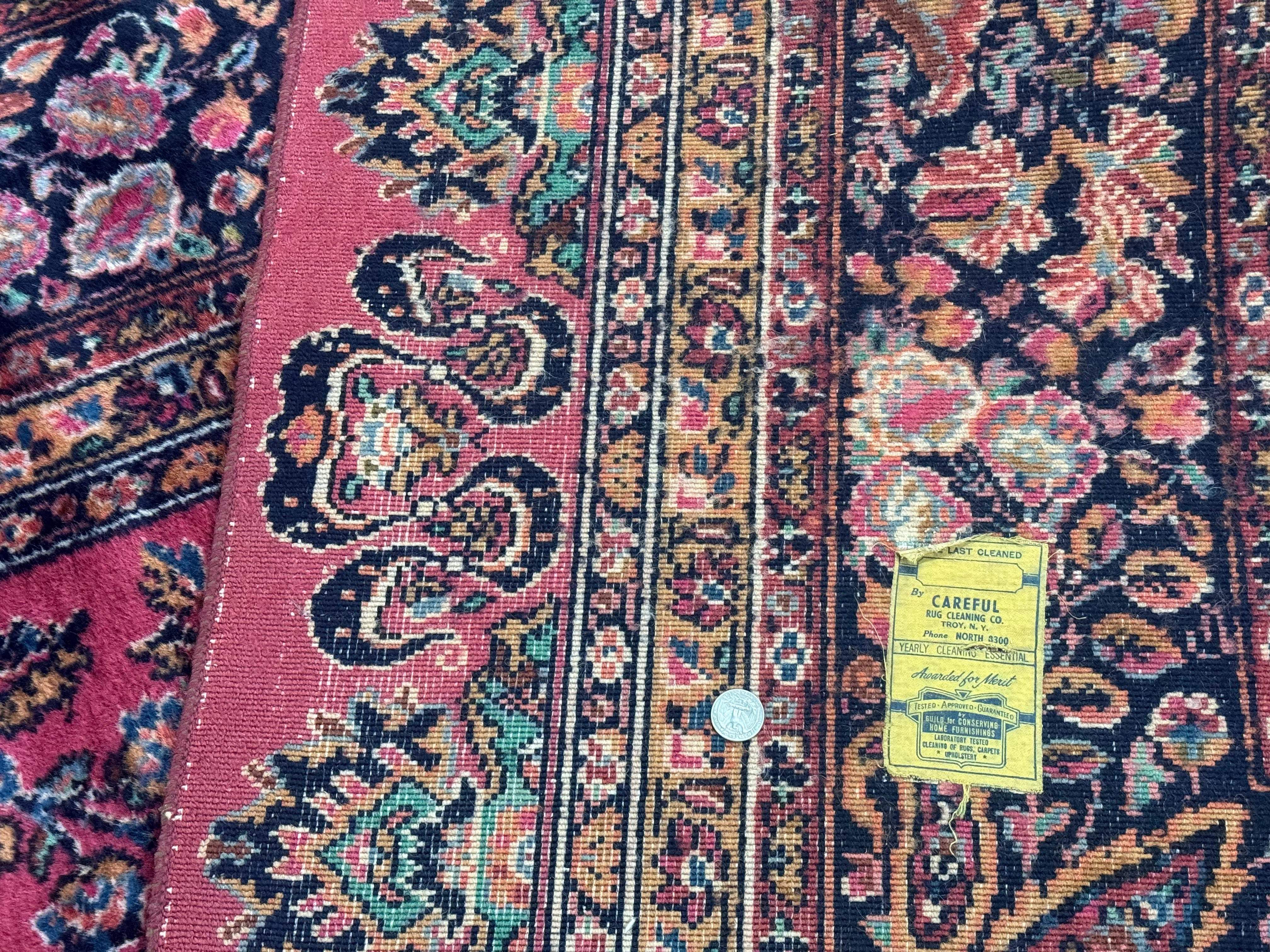 Karastan Rug 8.8 x 12 Antique Sarouk, Wool Pile, Vintage Discontinued - Jewel Rugs