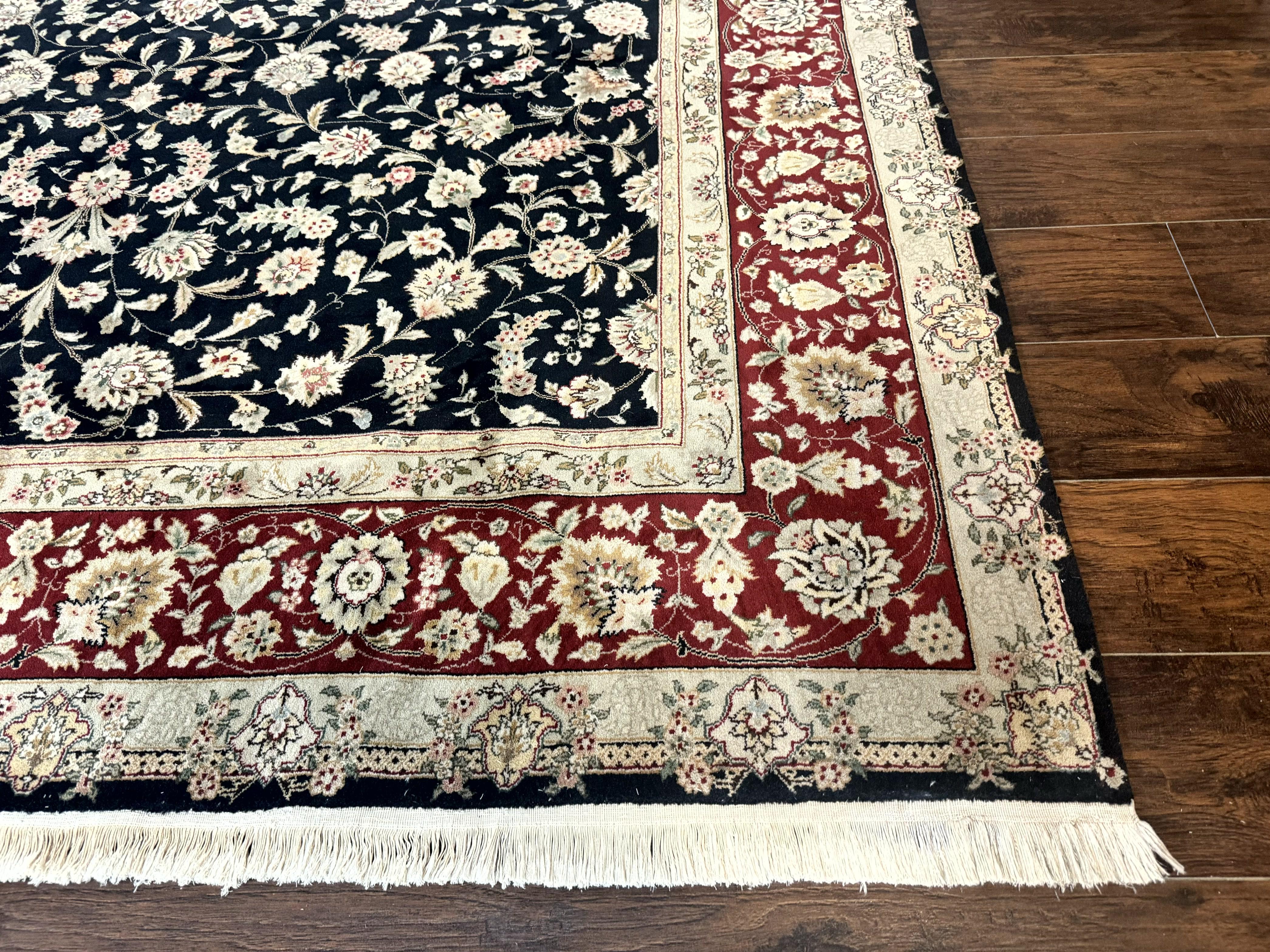Black Pak Persian Rug 8x10, Floral Allover - Jewel Rugs