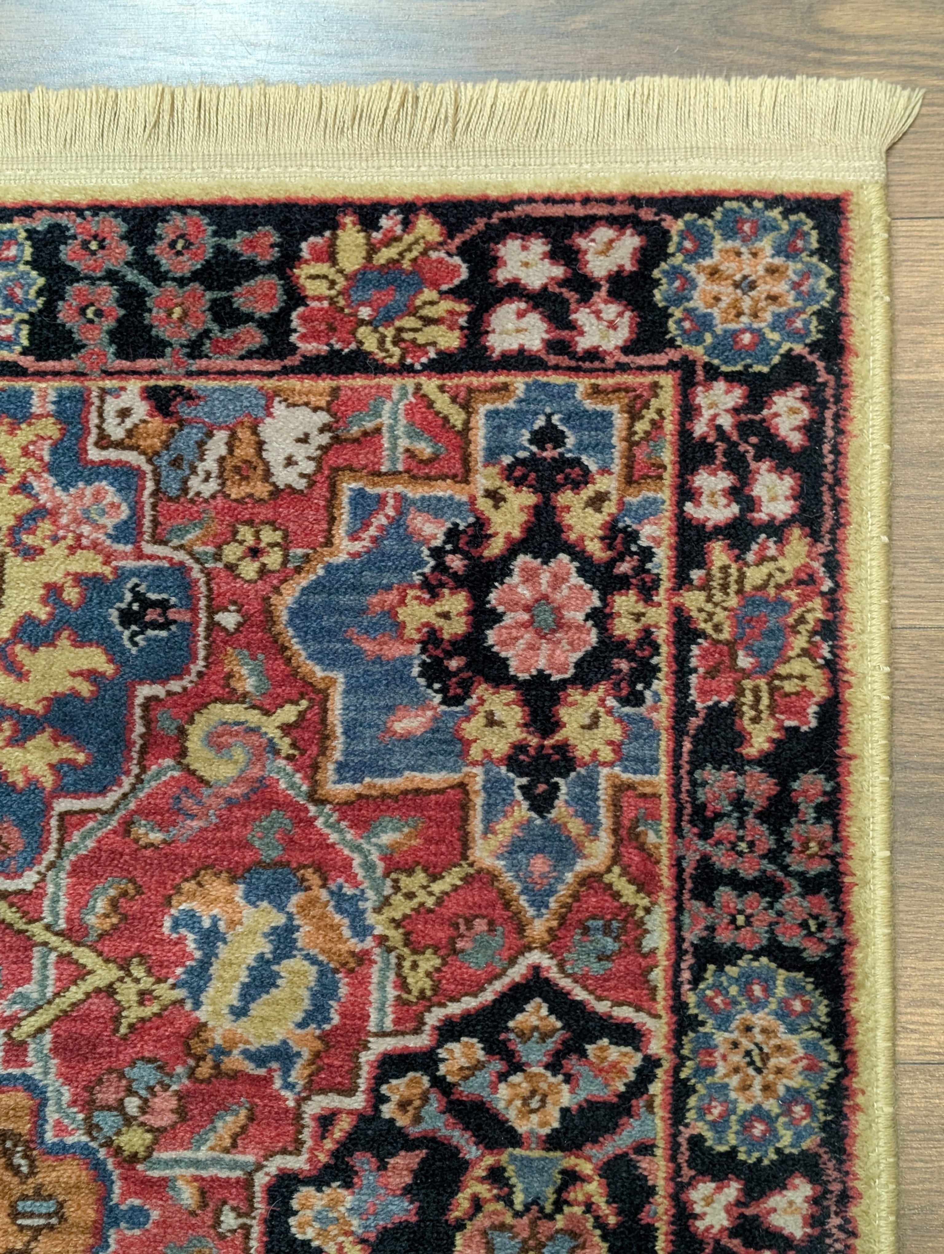 3x5 Karastan Rug, Williamsburg Kirman Vase #557, Vintage Discontinued Wool Carpet - Jewel Rugs