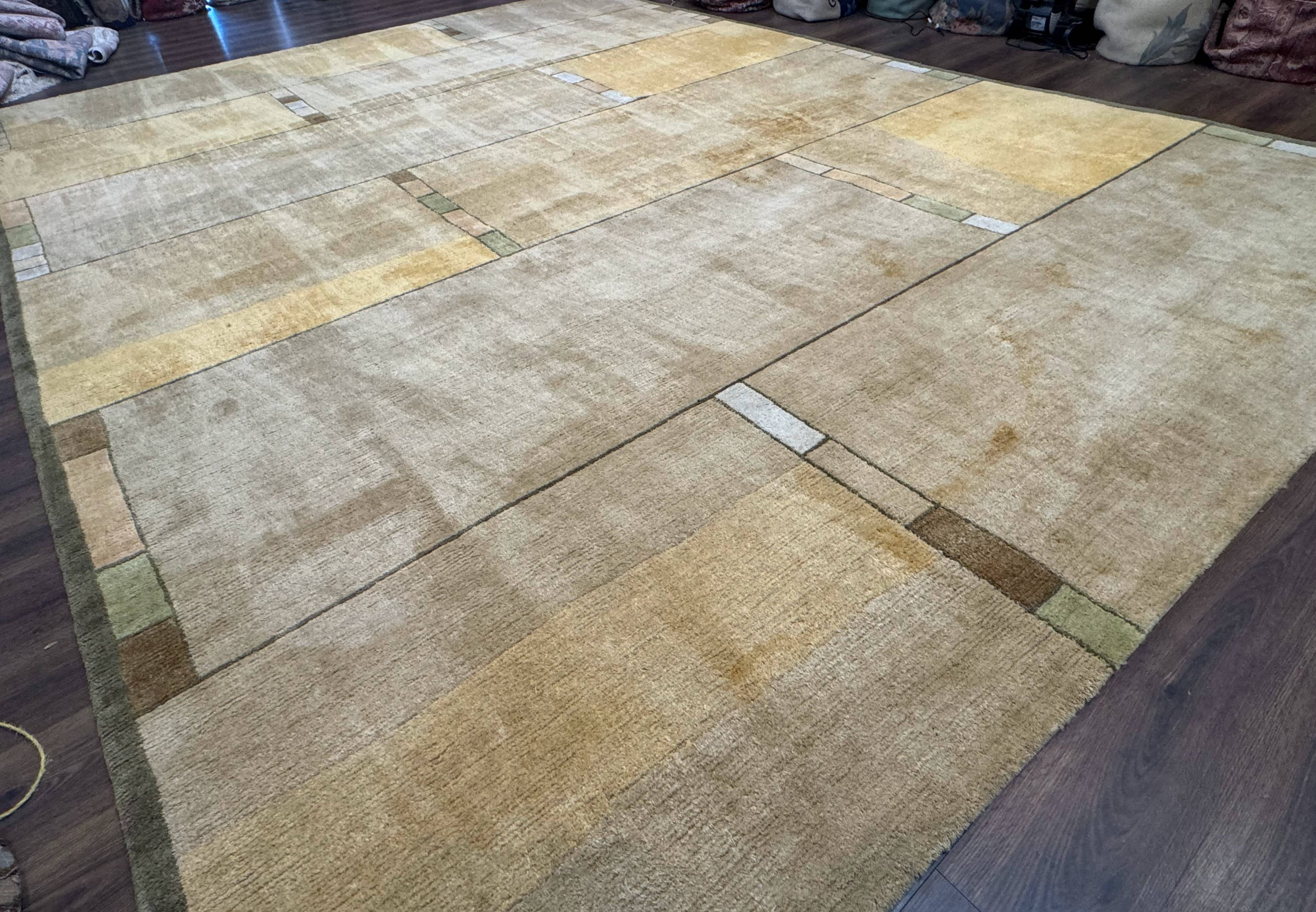 Tufenkian Tibetan Rug 12x16, Handmade Wool Modern Area Rug, Palace Size Carpet - Jewel Rugs