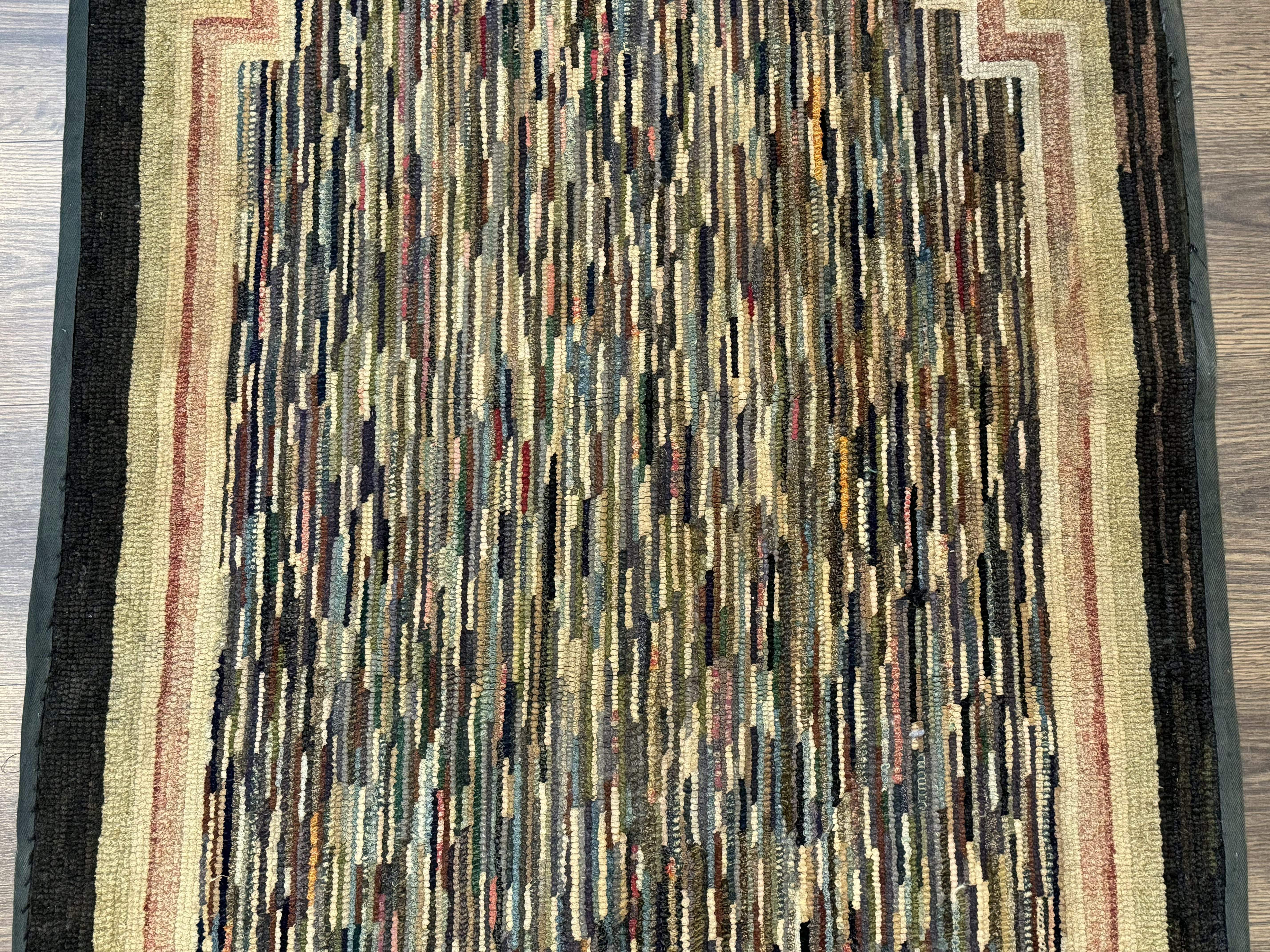 Vintage American Hooked Rug 3x5, Antique Hook Rug - Jewel Rugs