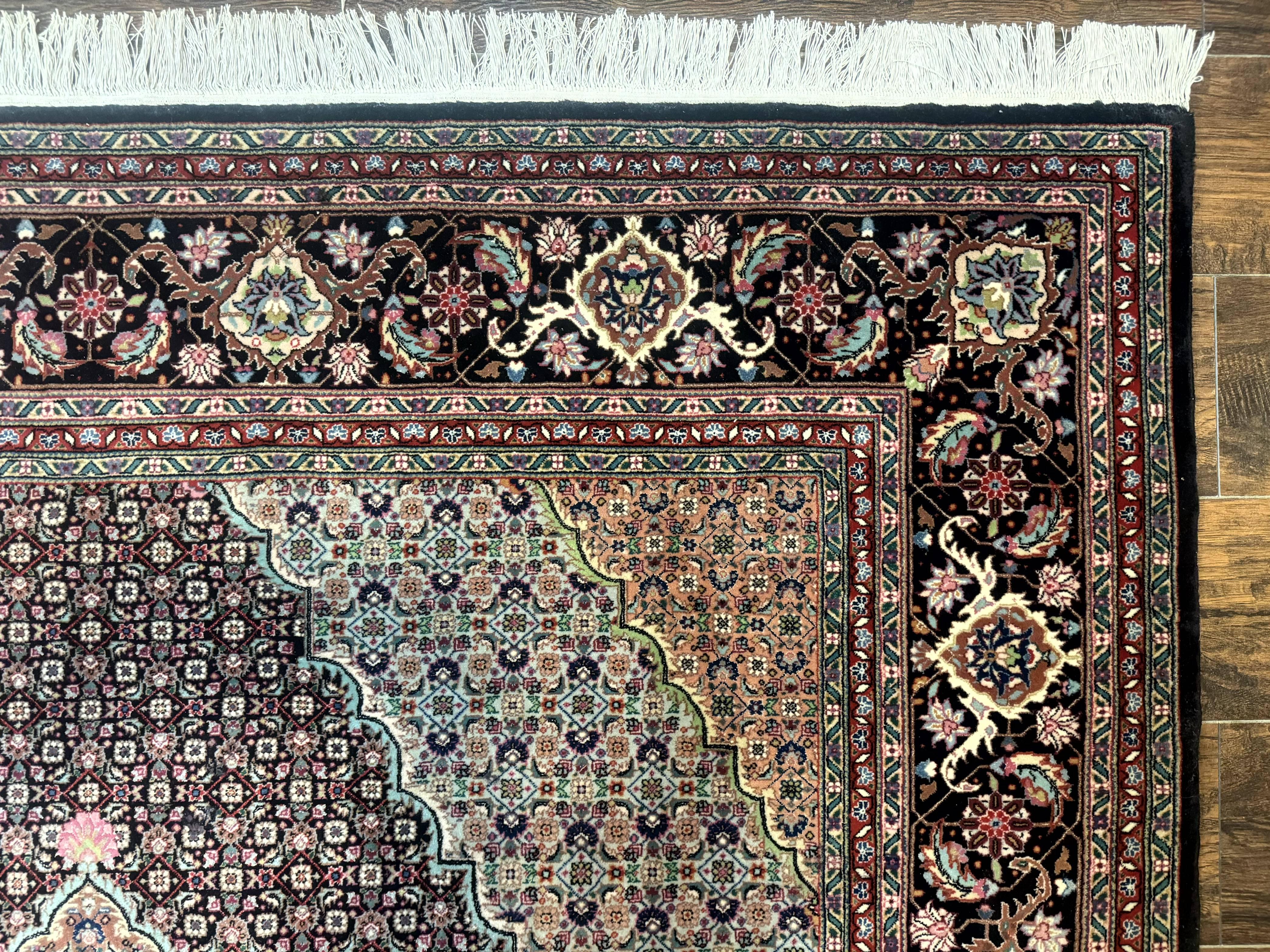 Sino Persian Rug 6x9, Herati Very Fine 400 KPSI, Black - Jewel Rugs