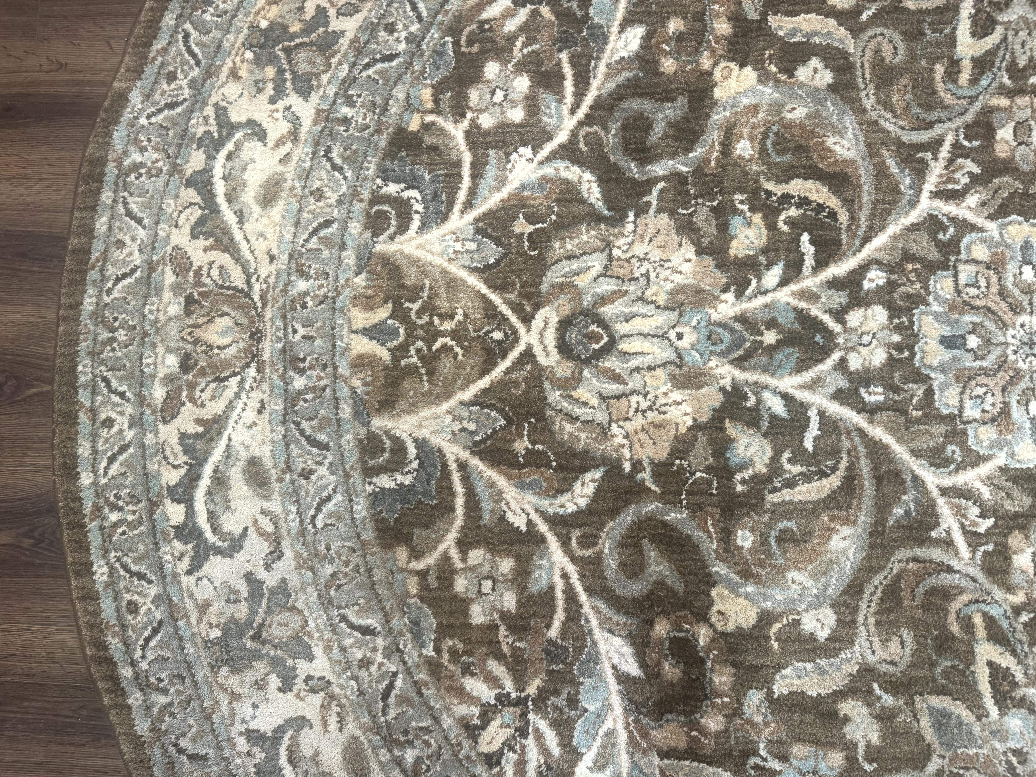 Round Karastan Rug 8x8 ft, Euphoria New Bridge Karastan Rug, Indo Mahal Design - Jewel Rugs