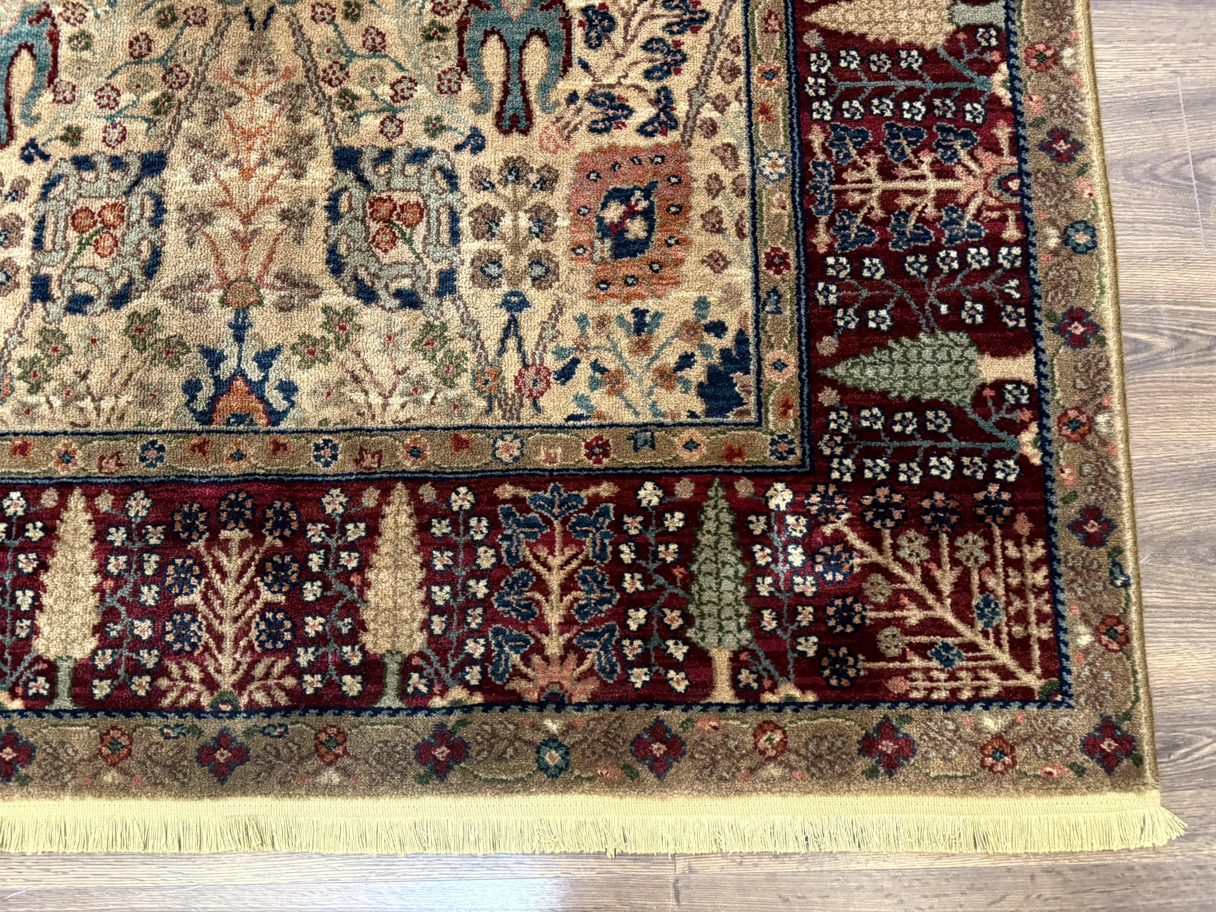 Karastan Rug 5.9 x 9 Samovar Teawash #900-901 Persian Vase Pattern, Wool Karastan Carpet, Traditional Area Rug, Allover Pattern Vintage Rug - Jewel Rugs