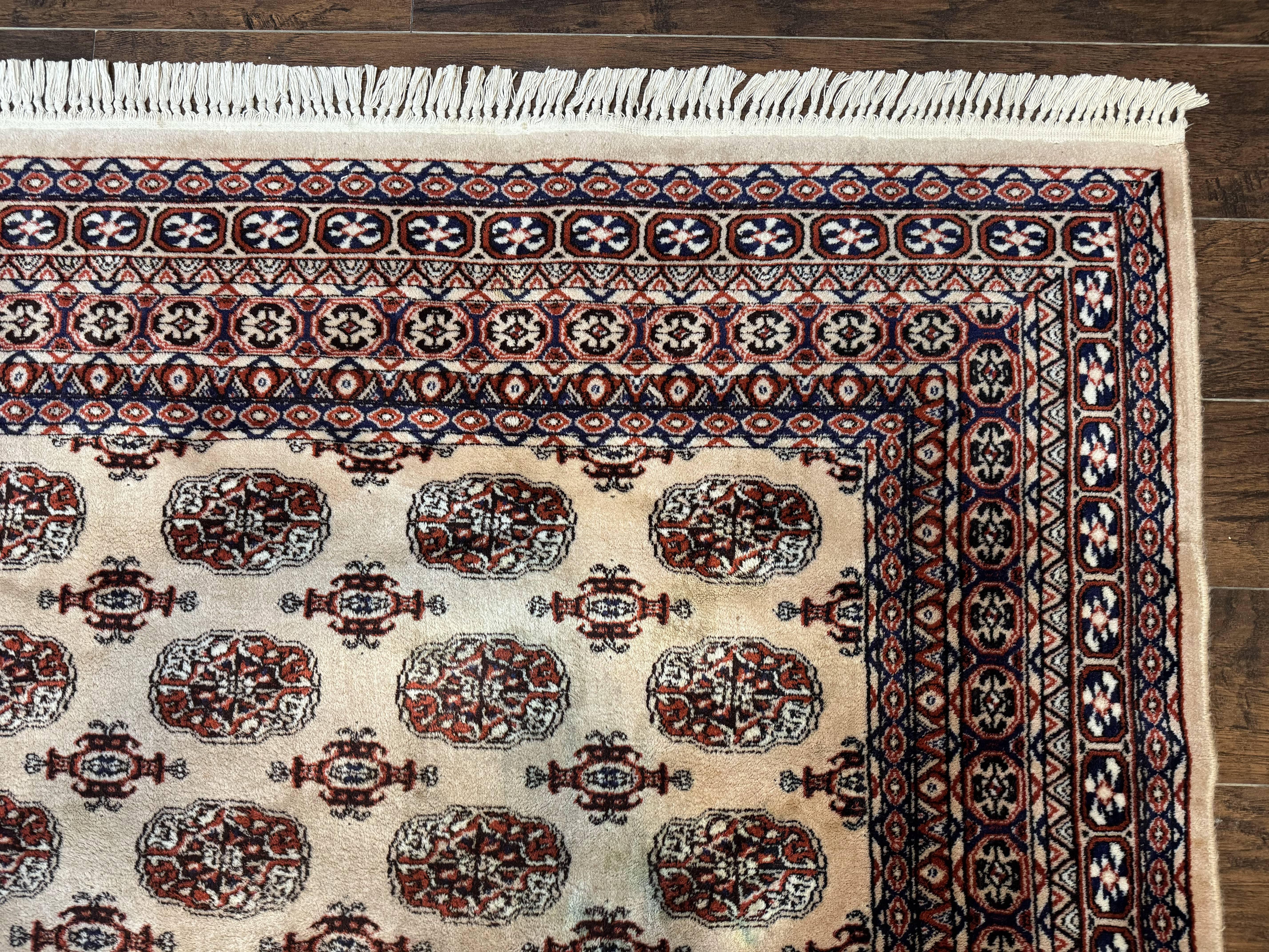 Karastan Rug 8.2 x 11.6 Beige Bokhara, Wool Pile, Vintage Discontinued Karastan Area Rug, Belgium Power Loomed Rug - Jewel Rugs