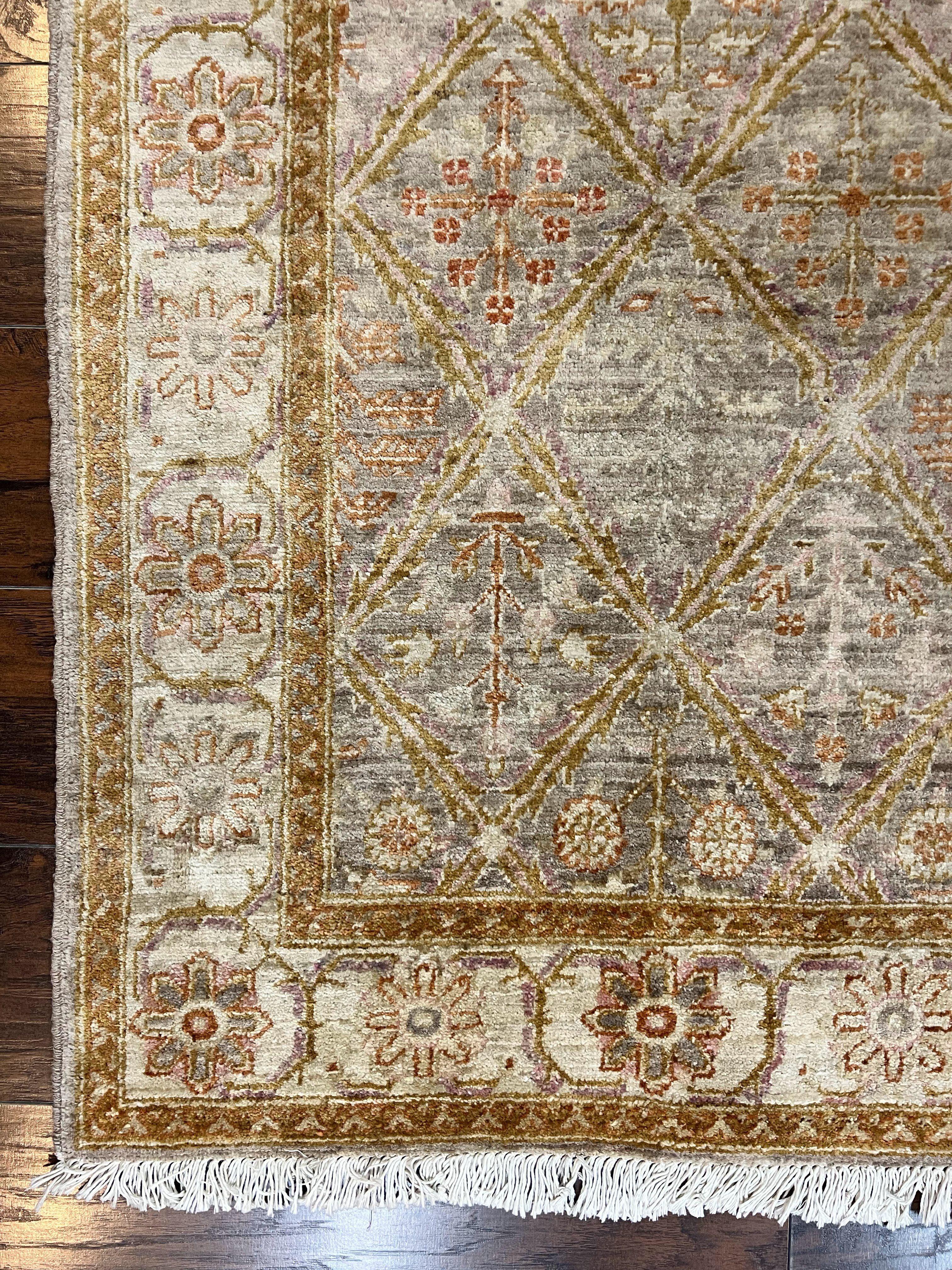 Pakistani Peshawar Rug 3x5, Safavieh Wool Handmade Hand Knotted Vintage Rug, Panel Design 3 x 5 Oriental Carpet - Jewel Rugs