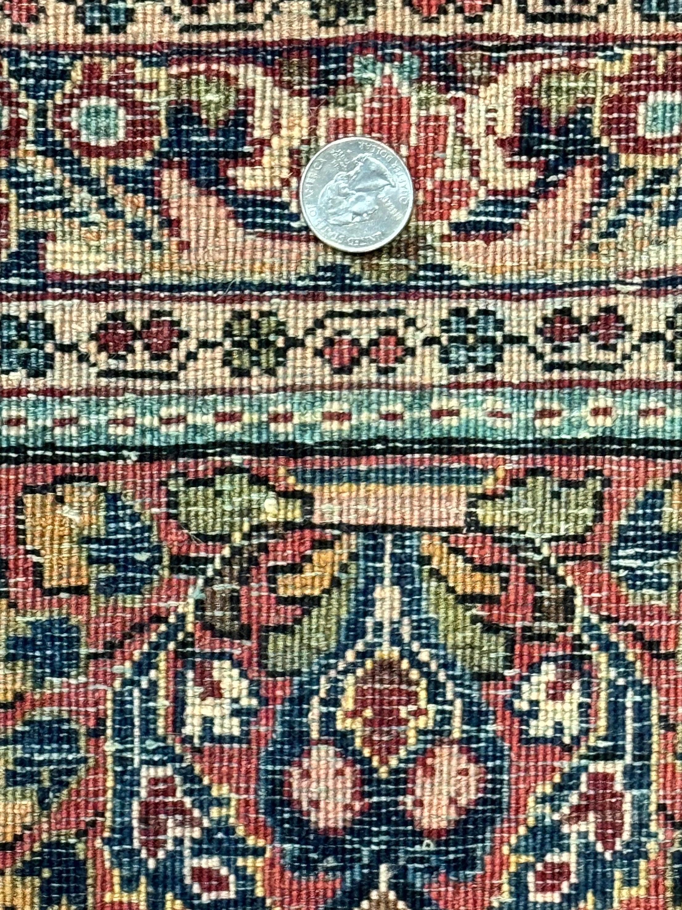 Antique Persian Sarouk Rug 2x5, Floral, Red, Antique Wool Rug - Jewel Rugs