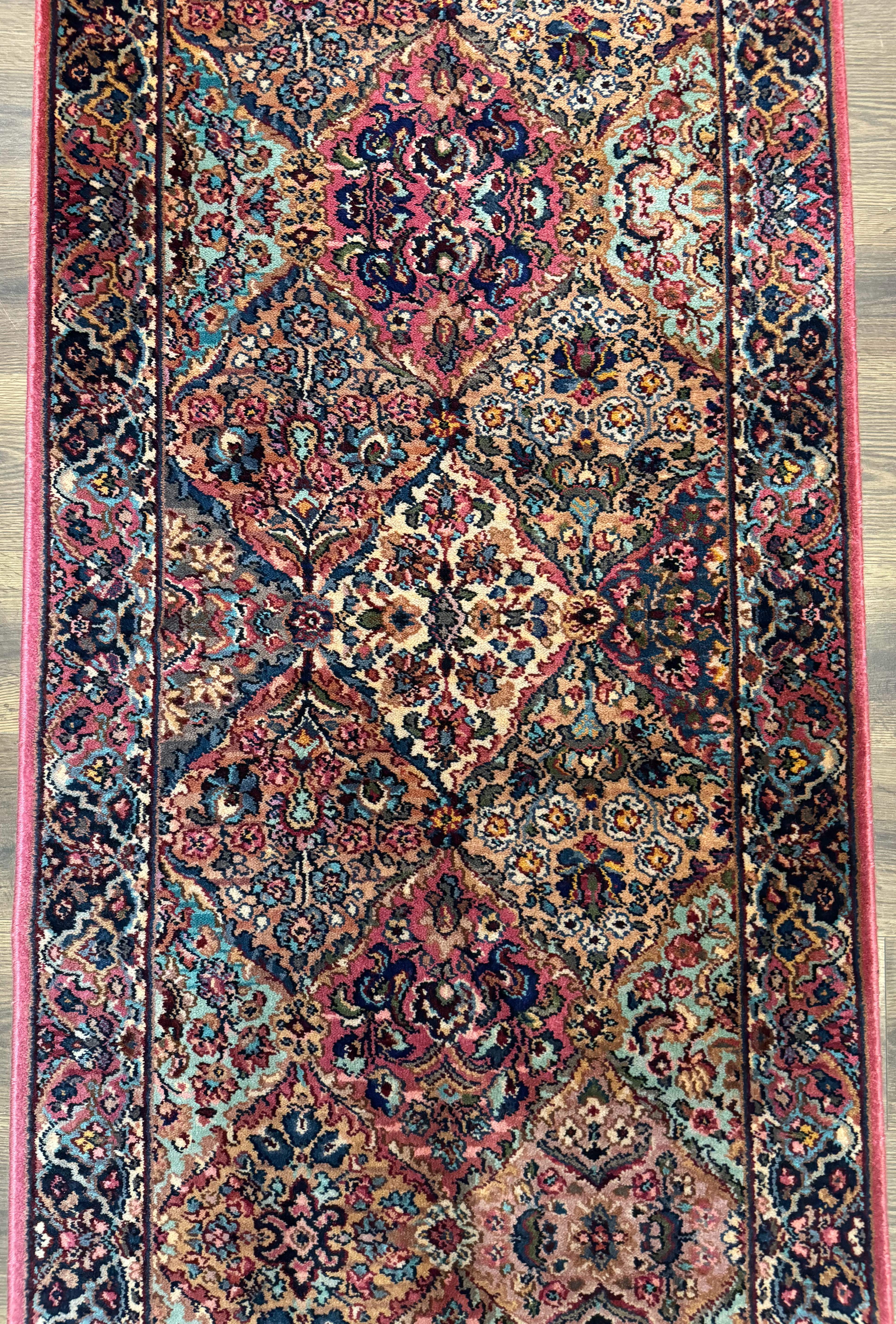 Karastan Runner Rug 3x12 Multicolor Panel Kirman #717, Wool Hallway Rug 3 x 12 - Jewel Rugs