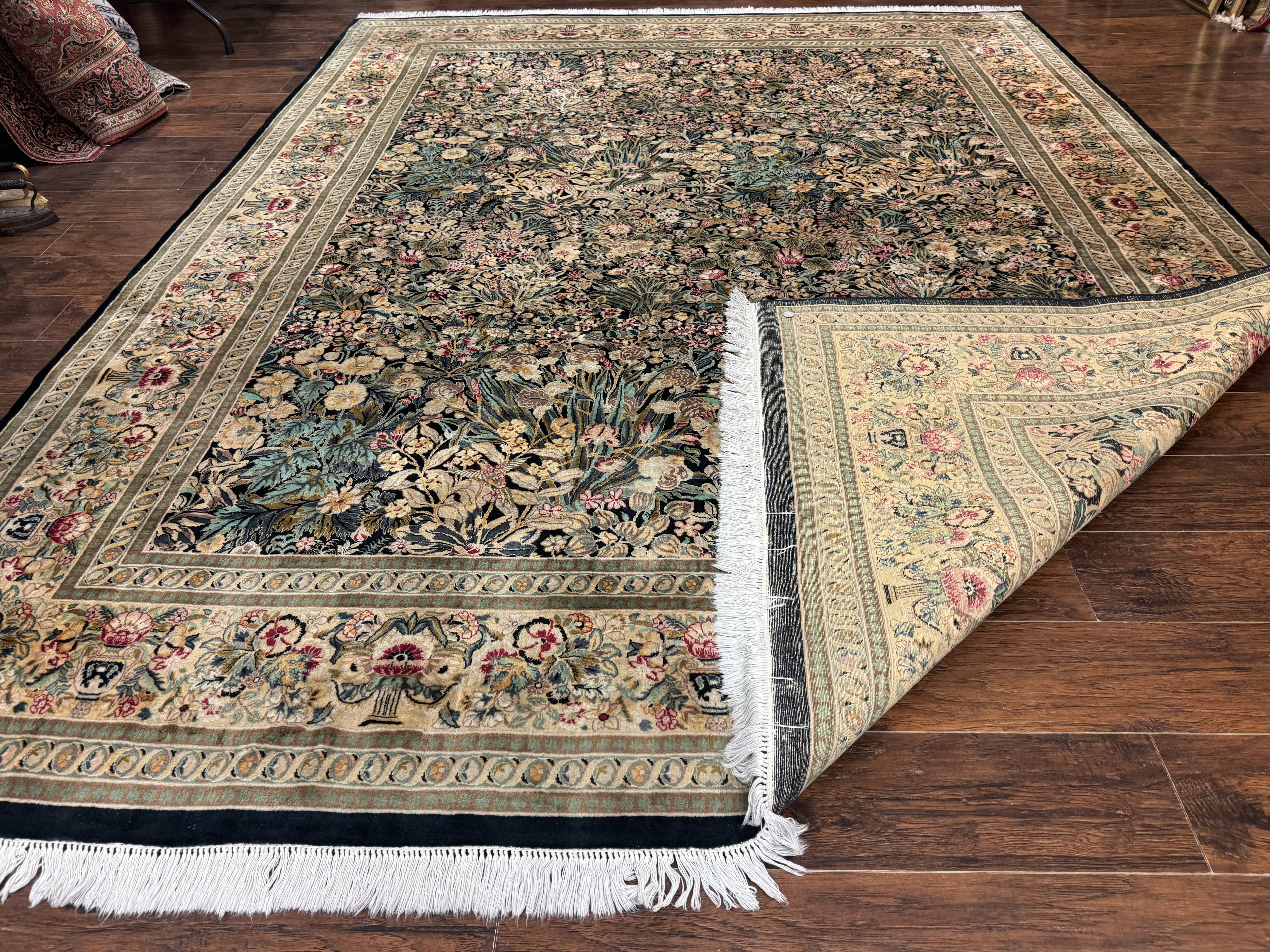 Pak Persian Rug 9x12, William Morris Floral Pattern, Bird Motifs, Wool Pakistani Oriental Carpet, 260 KPSI - Jewel Rugs