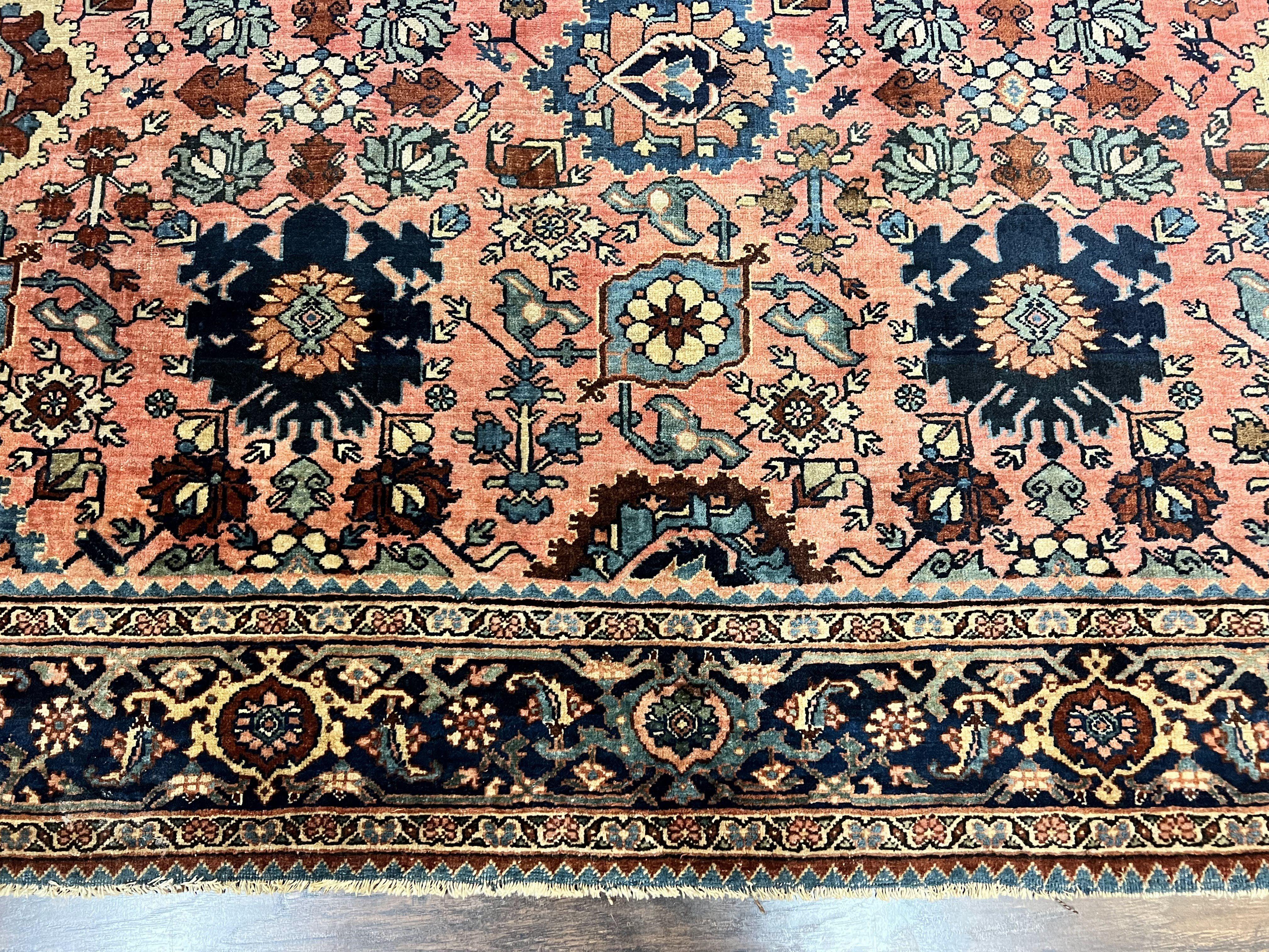 Rare Persian Sarouk Farahan Rug 9x15 – Antique Wool Carpet, Signed By Master Weaver - Jewel Rugs