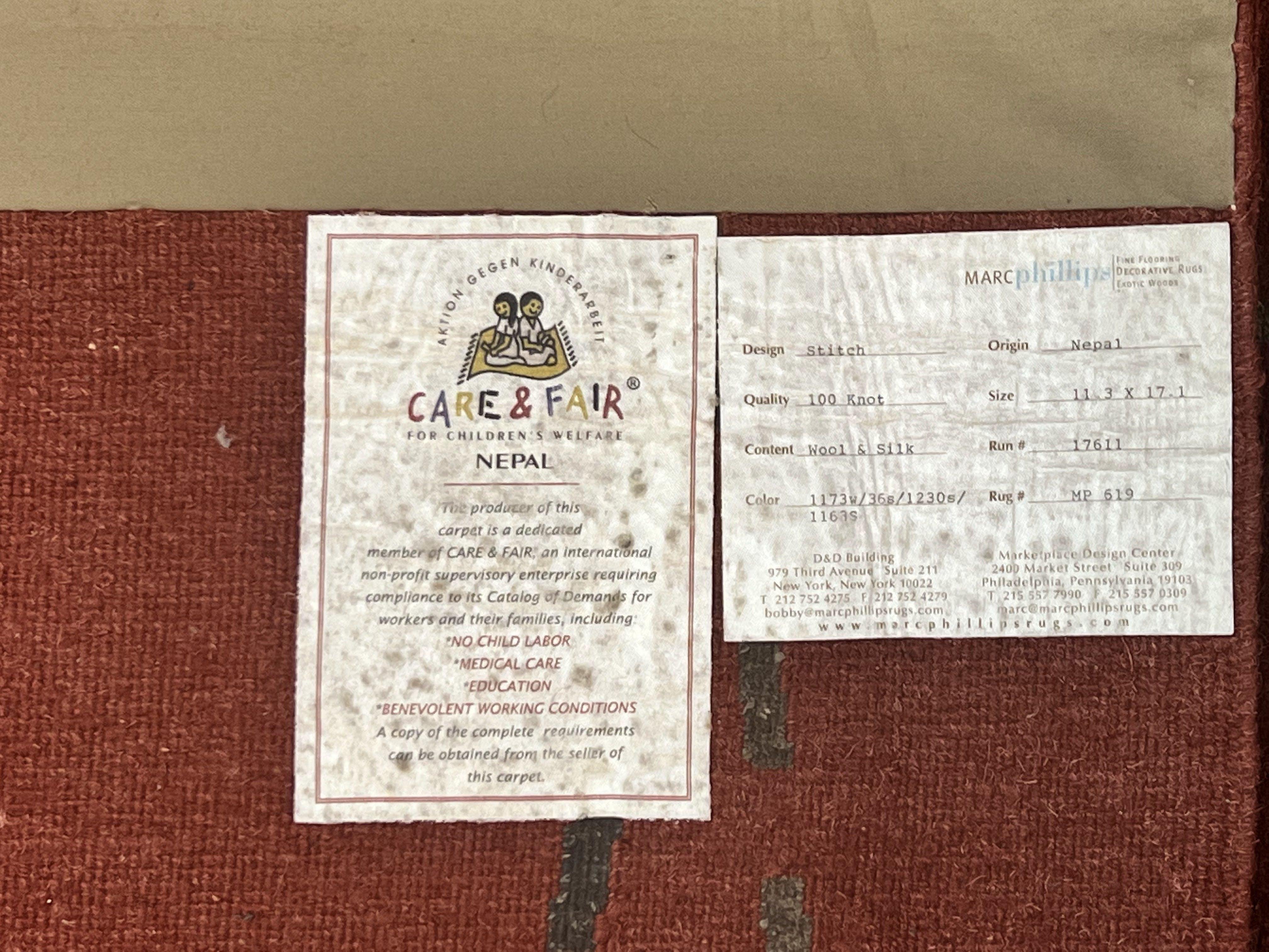 Oversized Nepali Rug 11x17, Wool & Silk Hand Knotted Modern Carpet, Red Extra Large Handmade Tibetan Carpet - Jewel Rugs