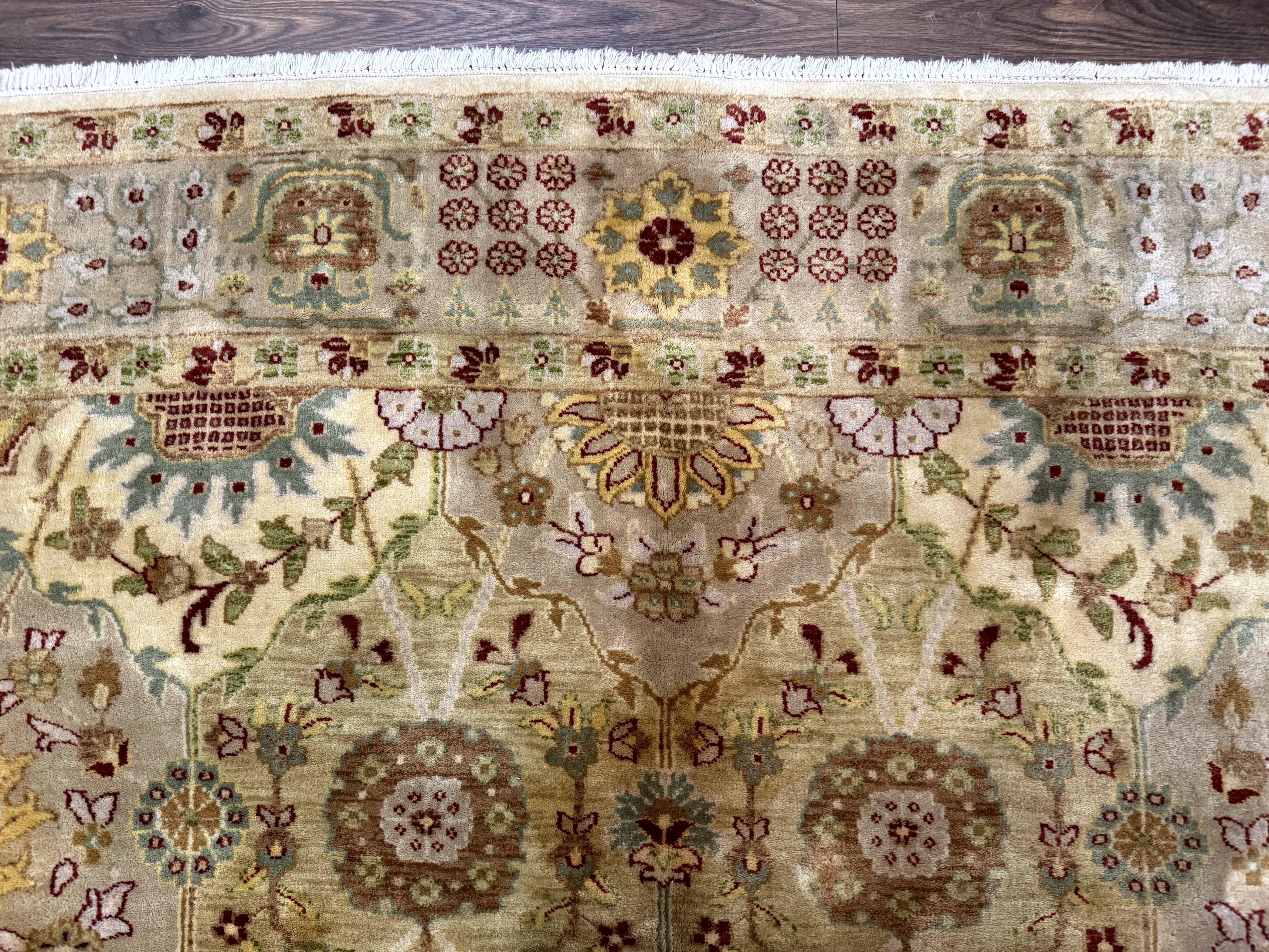 Indo Persian Rug 8x10, Indian Rug, Soft Wool Rug, Oushak Style Rug, Handmade Rug - Jewel Rugs