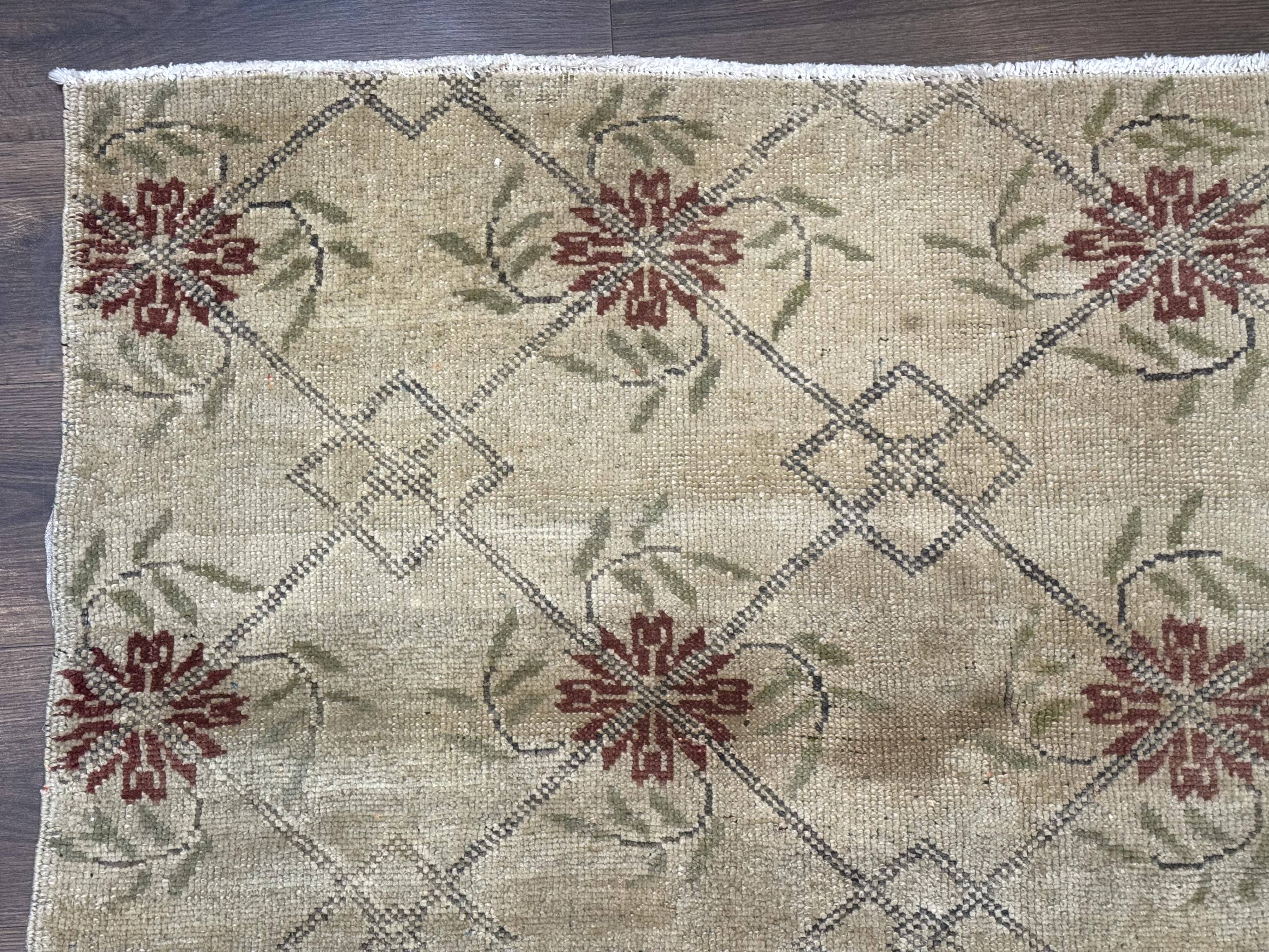 Turkish Rug 5x6, Oushak Carpet, Beige - Jewel Rugs