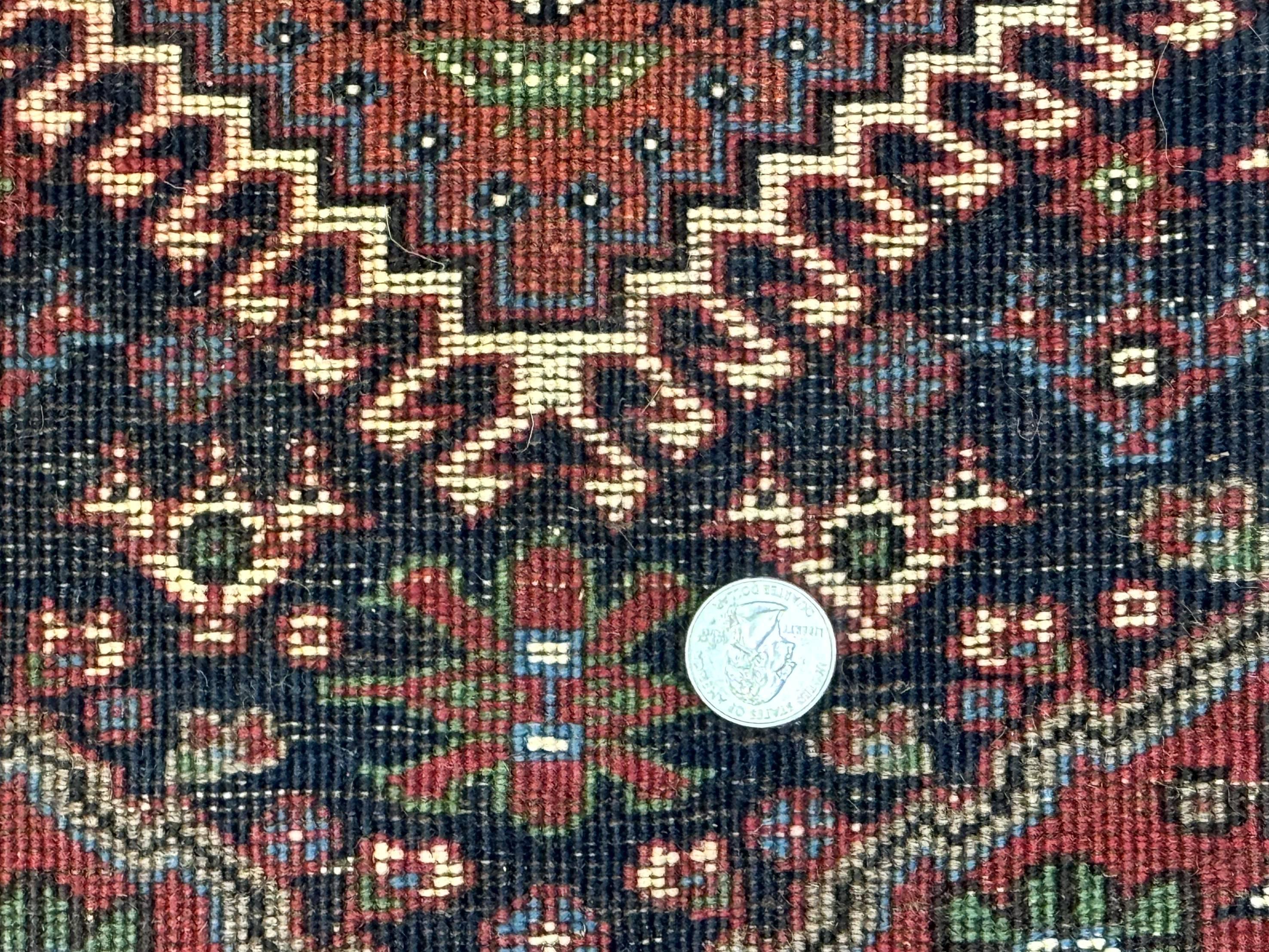 Persian Tribal Runner Rug 2.6 x 20 ft, Antique Persian Shiraz Carpet for Hallway, Colorful Navy Blue - Jewel Rugs