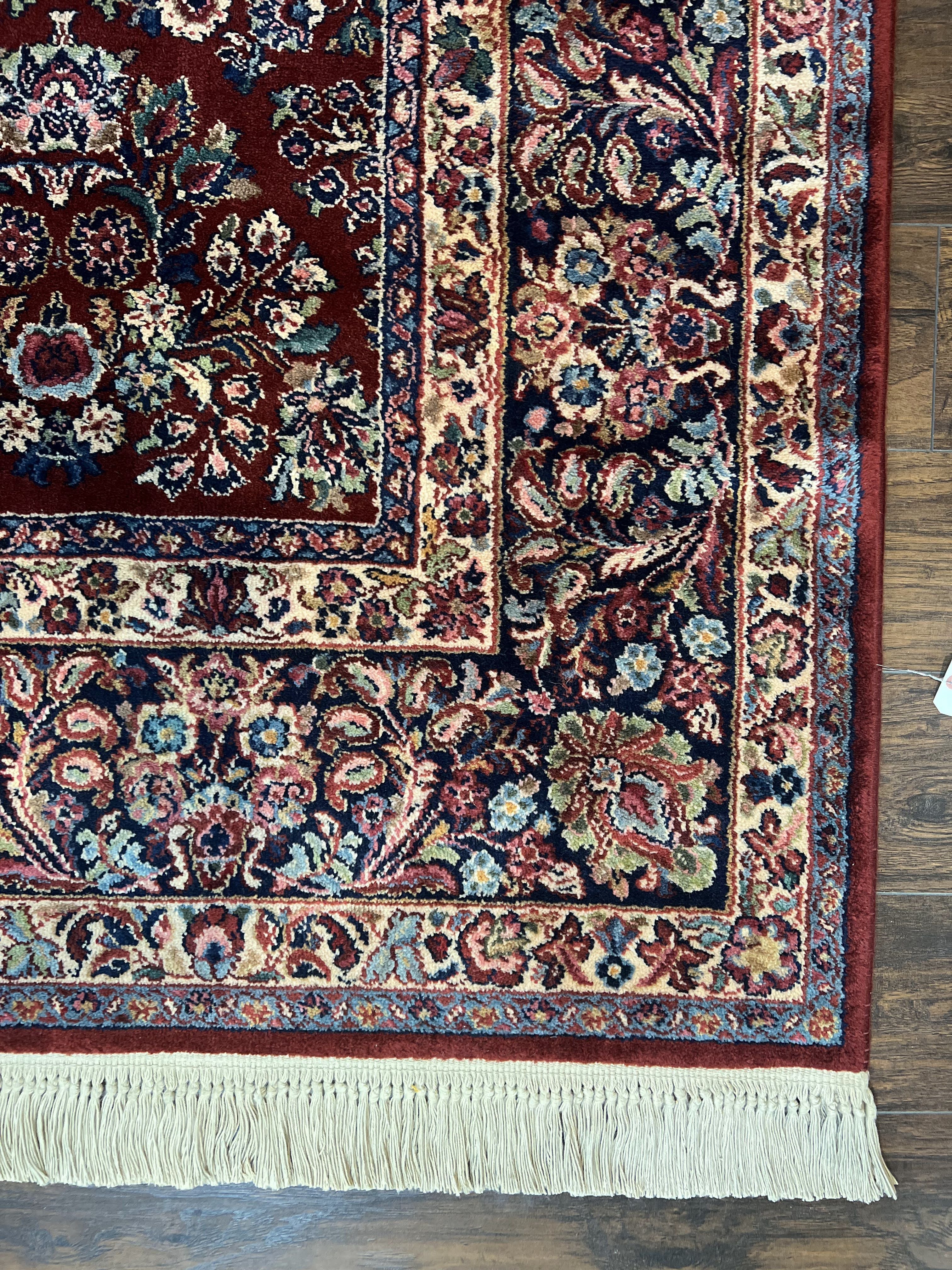 Karastan Rug Sarouk #785, Large Wool Pile Karastan Carpet 10x14 ft, Original Collection 700 Series, Discontinued Vintage Karastan Rug, Red - Jewel Rugs