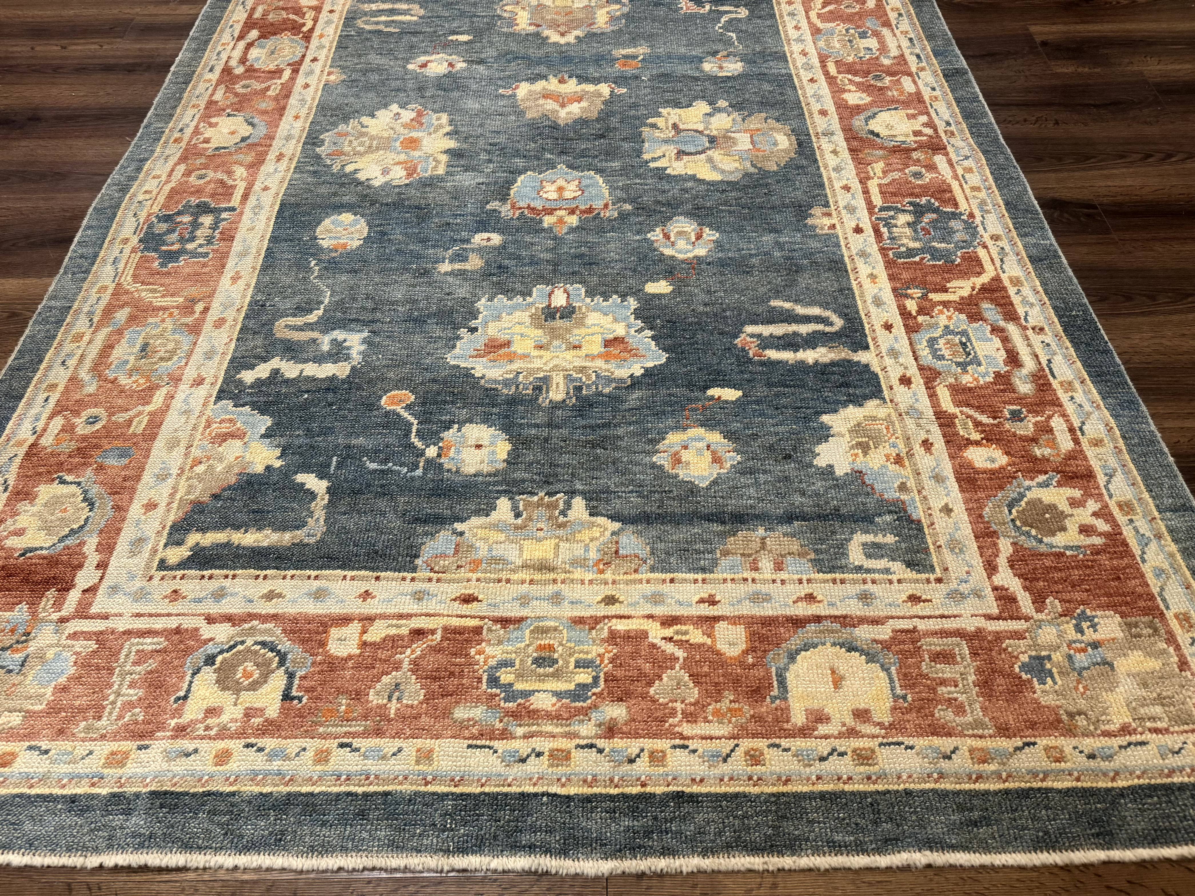 Turkish Oushak Rug 6x9, Sultanabad Carpet, Medium Size Oriental Rug - Jewel Rugs
